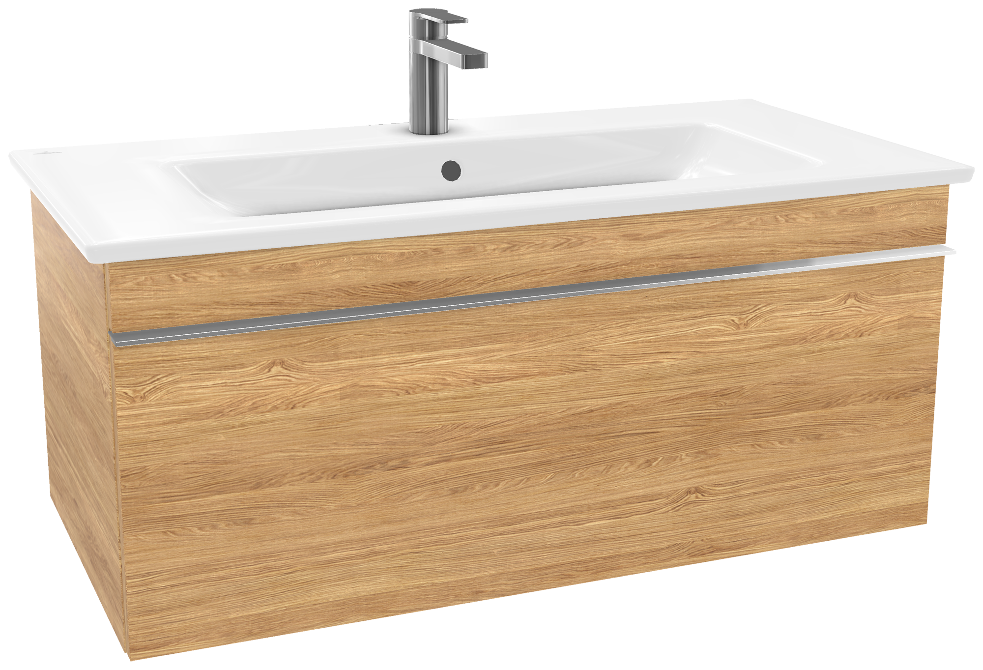 Villeroy & Boch Venticello Waschbeckenunterschrank, 1 Auszug, 953x420x502mm, Korpus: Kansas Oak, Front: Kansas Oak
