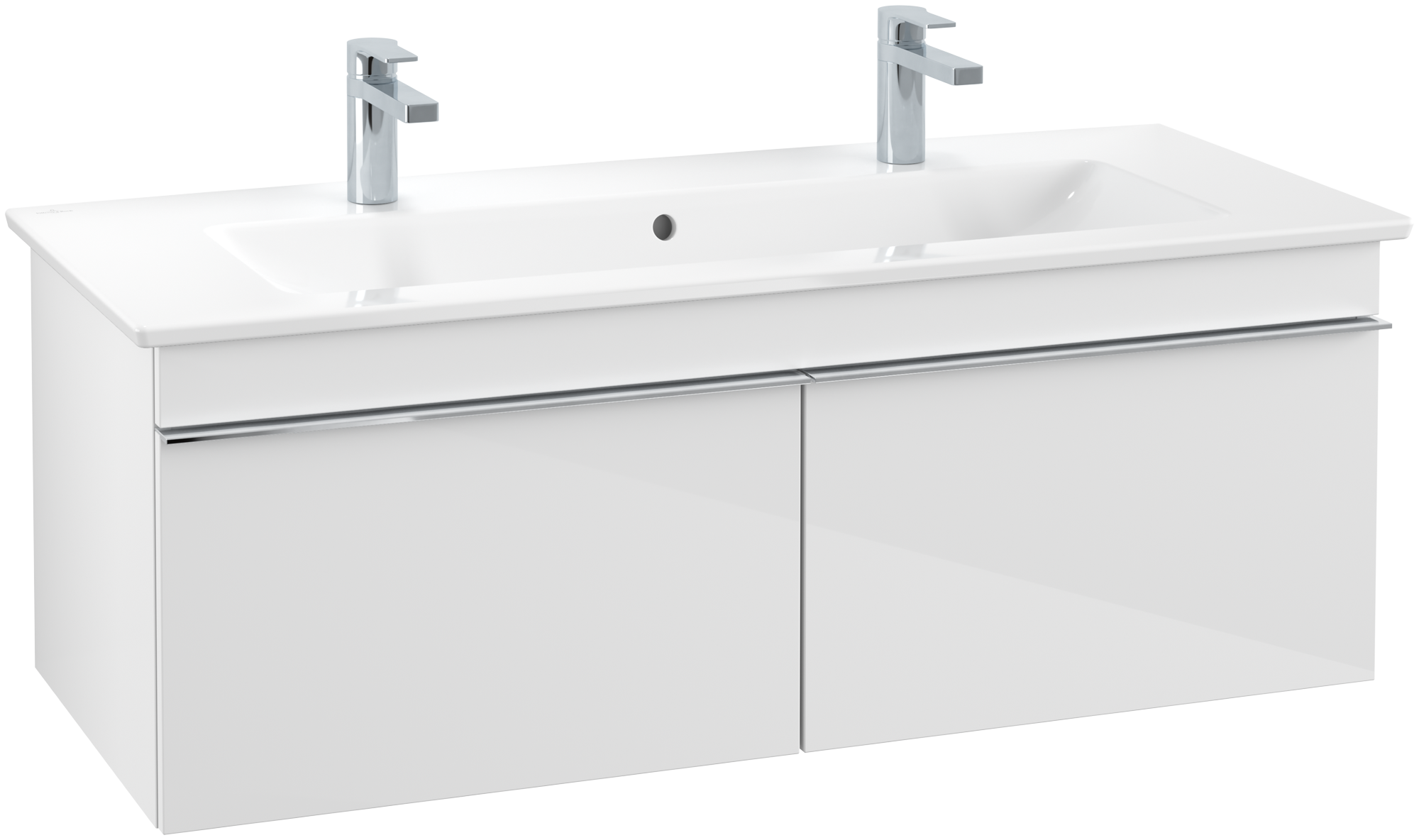 Villeroy & Boch Venticello Szafka podumywalkowa, 2 elementy wysuwane, 1153x420x502mm, Korpus: Glossy White, Front: Glossy White