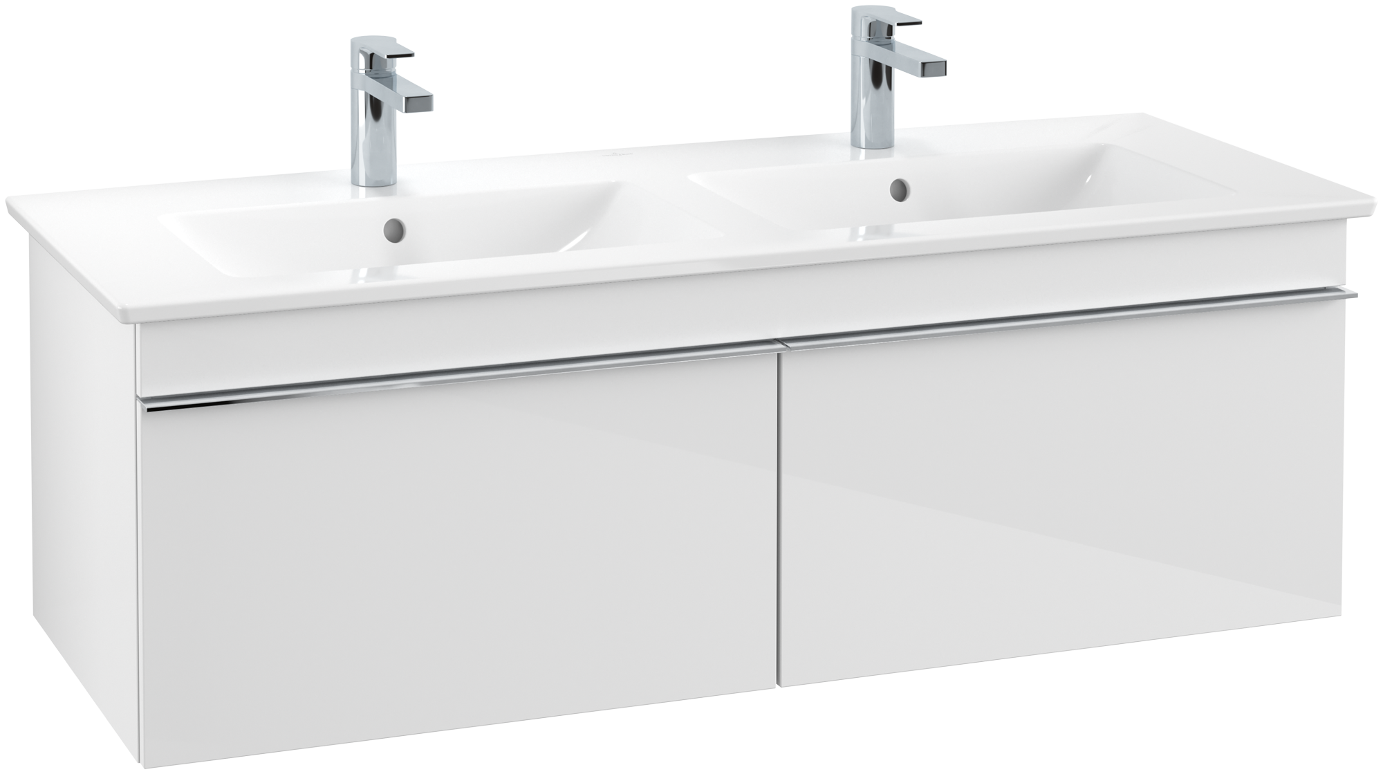 Villeroy & Boch Venticello Szafka podumywalkowa, 2 elementy wysuwane, 1253x420x502mm, Korpus: Glossy White, Front: Glossy White