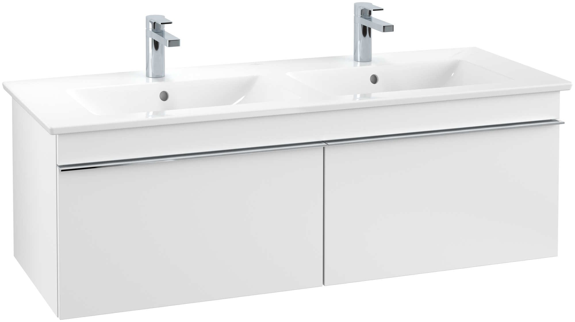Villeroy & Boch Venticello Waschbeckenunterschrank, 2 Auszüge, 1253x420x502mm, Korpus: White Matt, Front: White Matt