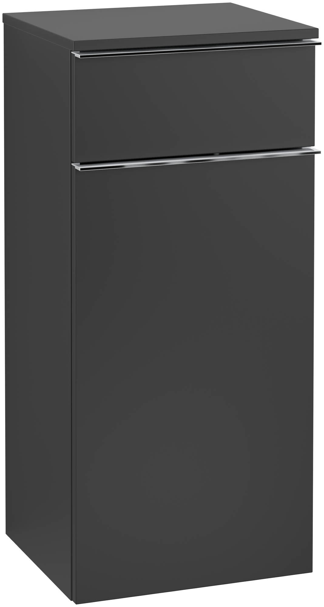Villeroy & Boch Venticello Side cabinet, 1 drawer, 404x866x352mm, Body: Volcano Black, Front: Volcano Black