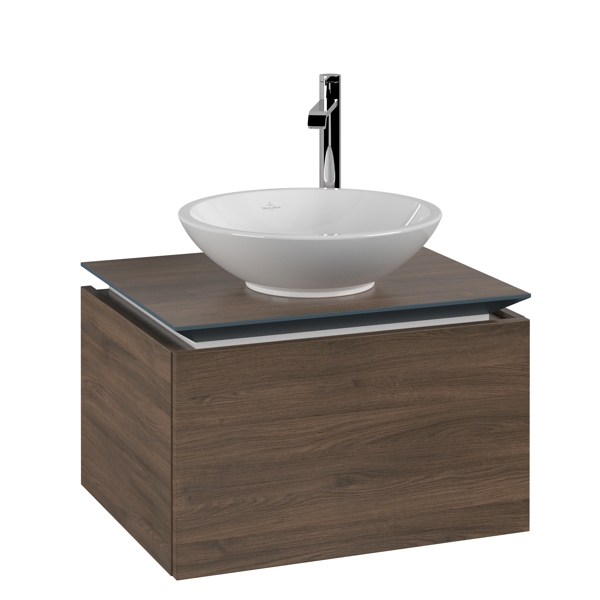 Villeroy & Boch Legato Vanity unit, 1 pull-out compartment, 600x380x500mm, Body: Arizona Oak, Front: Arizona Oak