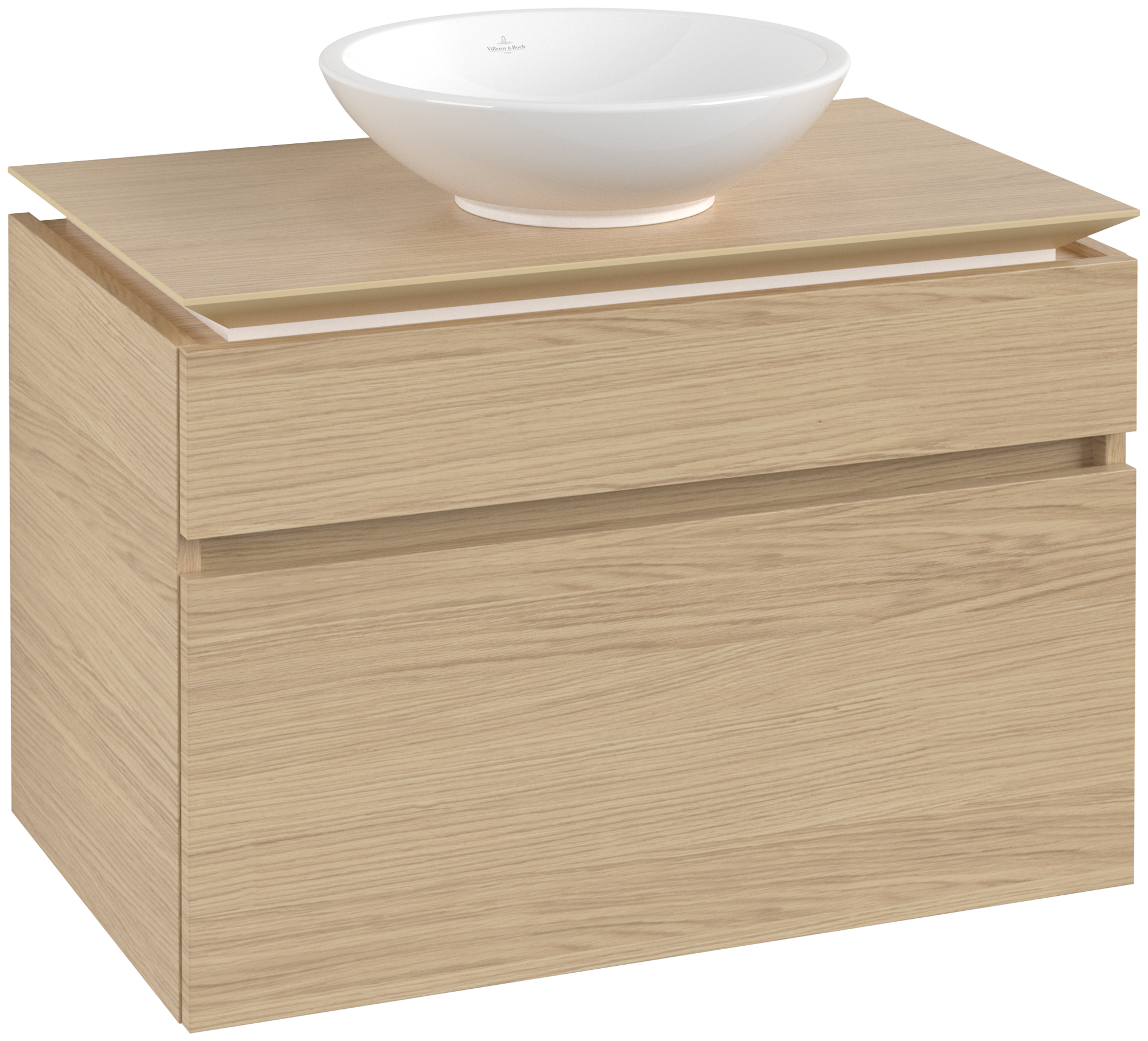 Villeroy & Boch Legato Servantskap, 2 uttrekkbare rom, 800x550x500mm, Kropp: Nordic Oak, Front: Nordic Oak