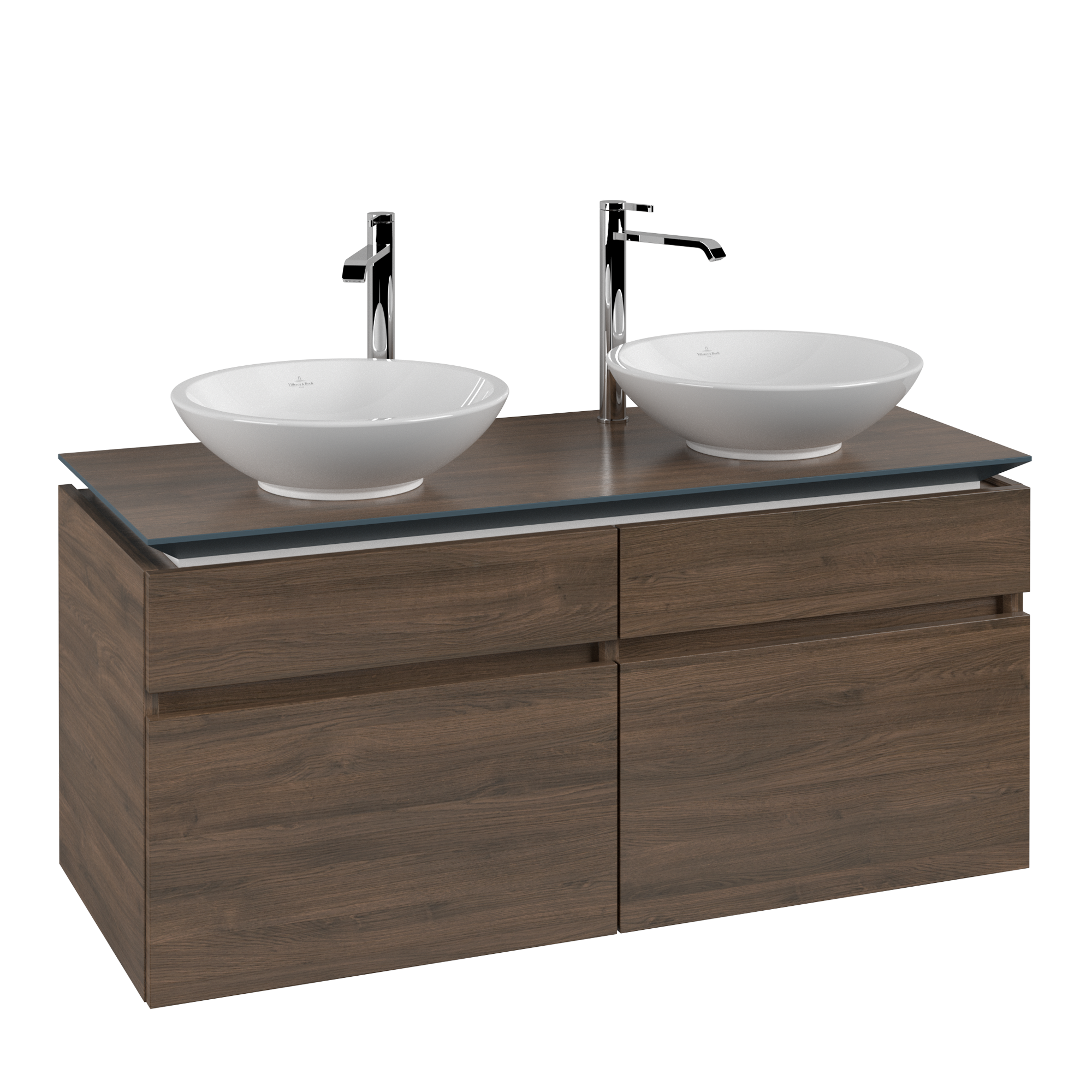 Villeroy & Boch Legato Vanity unit, 4 pull-out compartments, 1200x550x500mm, Body: Arizona Oak, Front: Arizona Oak