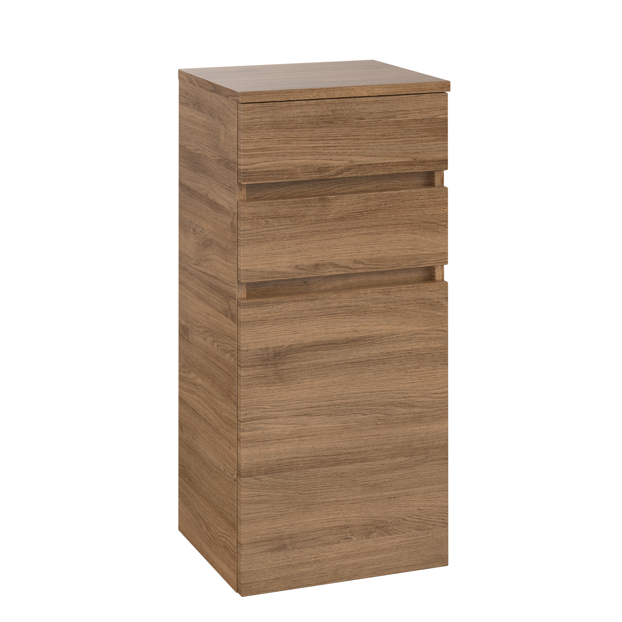 Villeroy & Boch Legato Seitenschrank, 2 Schubladen, 400x870x350mm, Korpus: Kansas Oak, Front: Kansas Oak