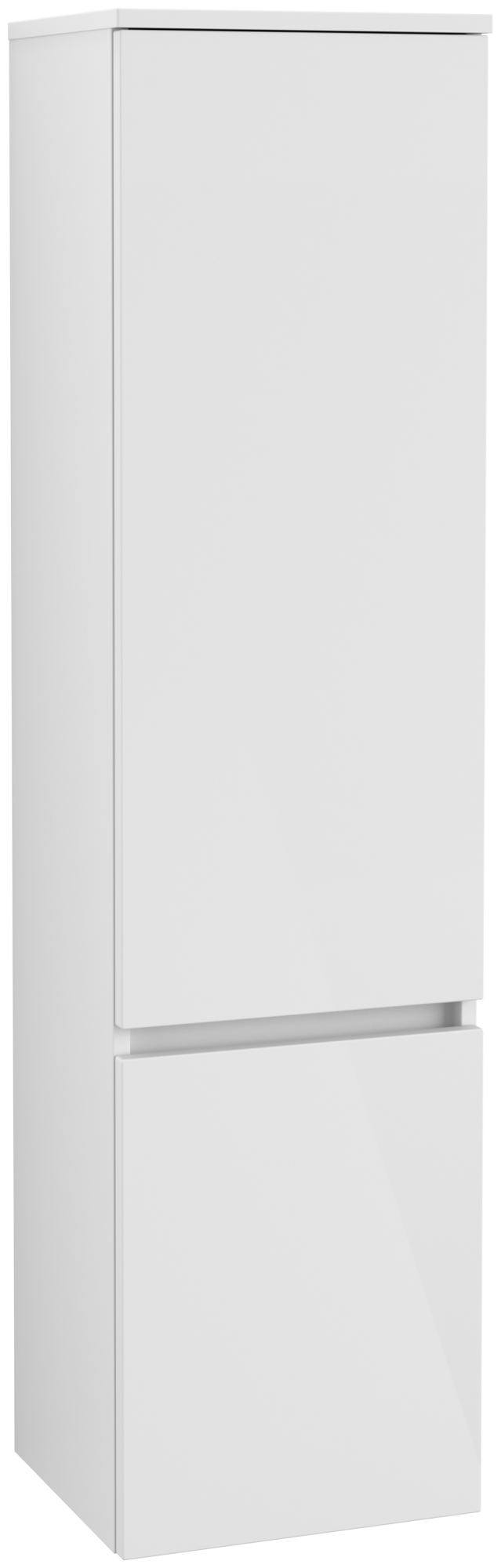Villeroy & Boch Legato Hochschrank, 2 Türen, 400x1550x350mm, Korpus: Glossy White, Front: Glossy White