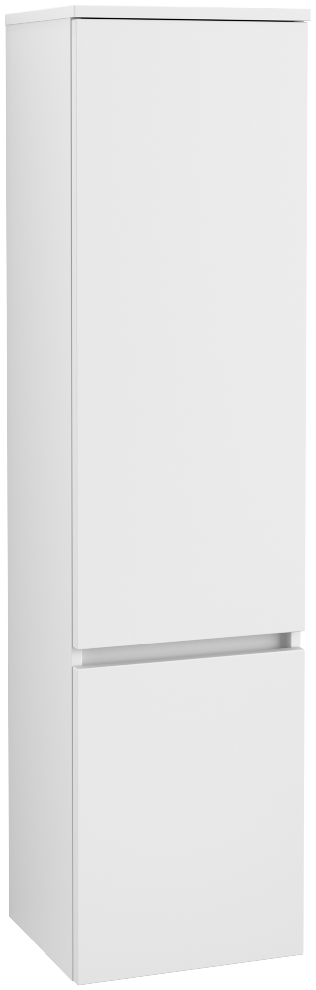 Villeroy & Boch Legato Hochschrank, 2 Türen, 400x1550x350mm, Korpus: White Matt, Front: White Matt