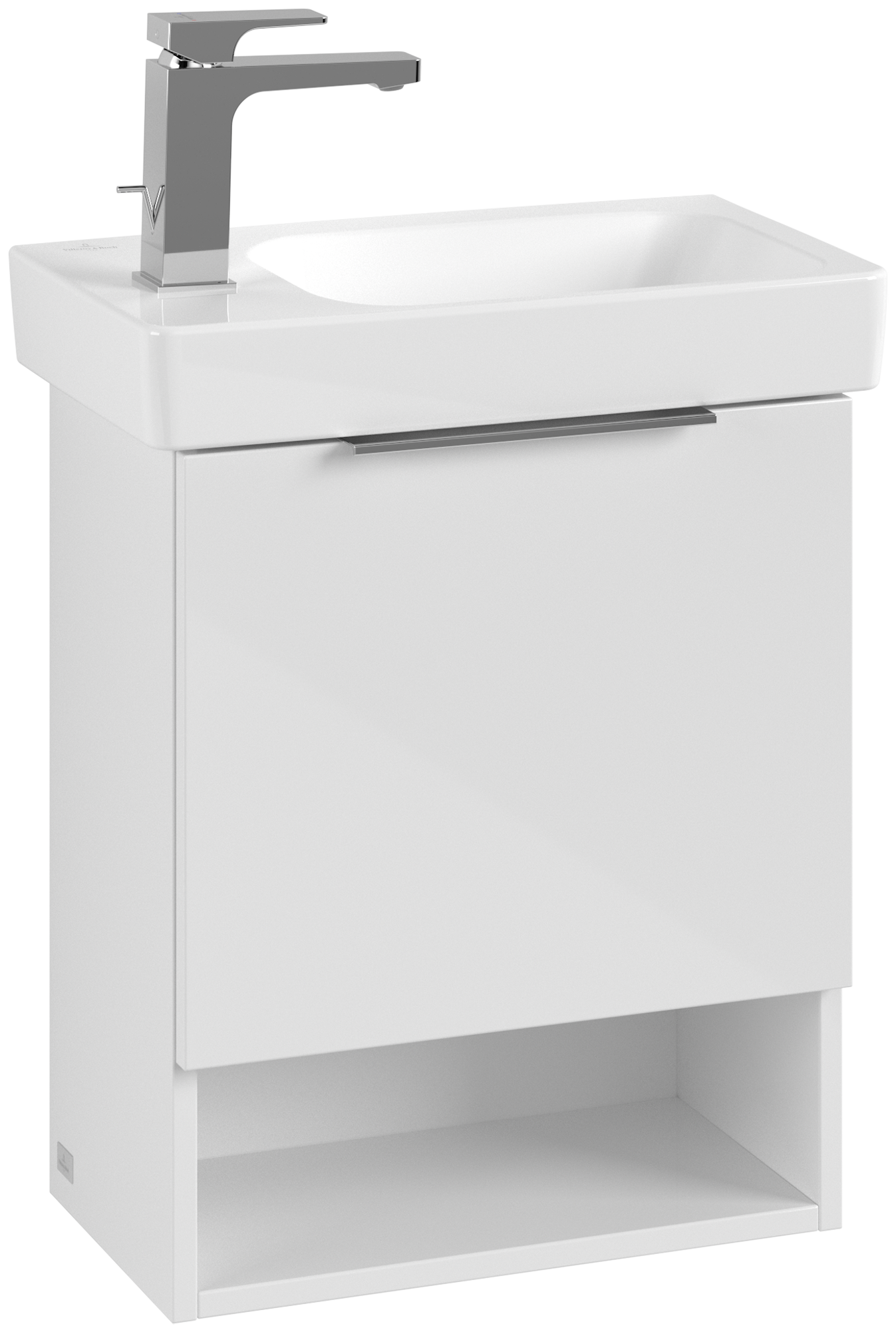 Villeroy & Boch Architectura Waschbeckenunterschrank, 1 Tür, 430x520x255mm, Korpus: White, Front: White