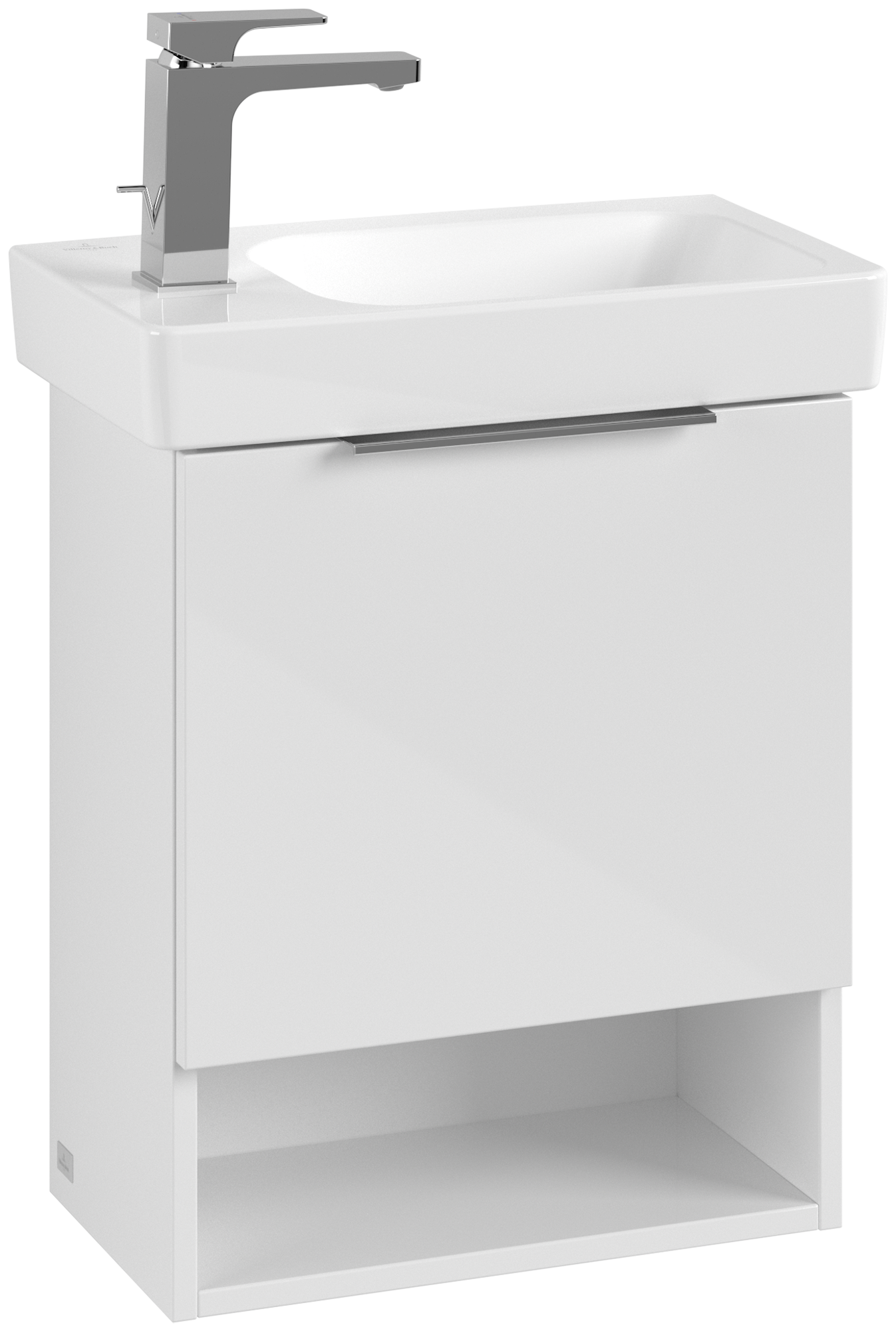 Villeroy & Boch Architectura Waschbeckenunterschrank, 1 Tür, 430x520x255mm, Korpus: White, Front: White