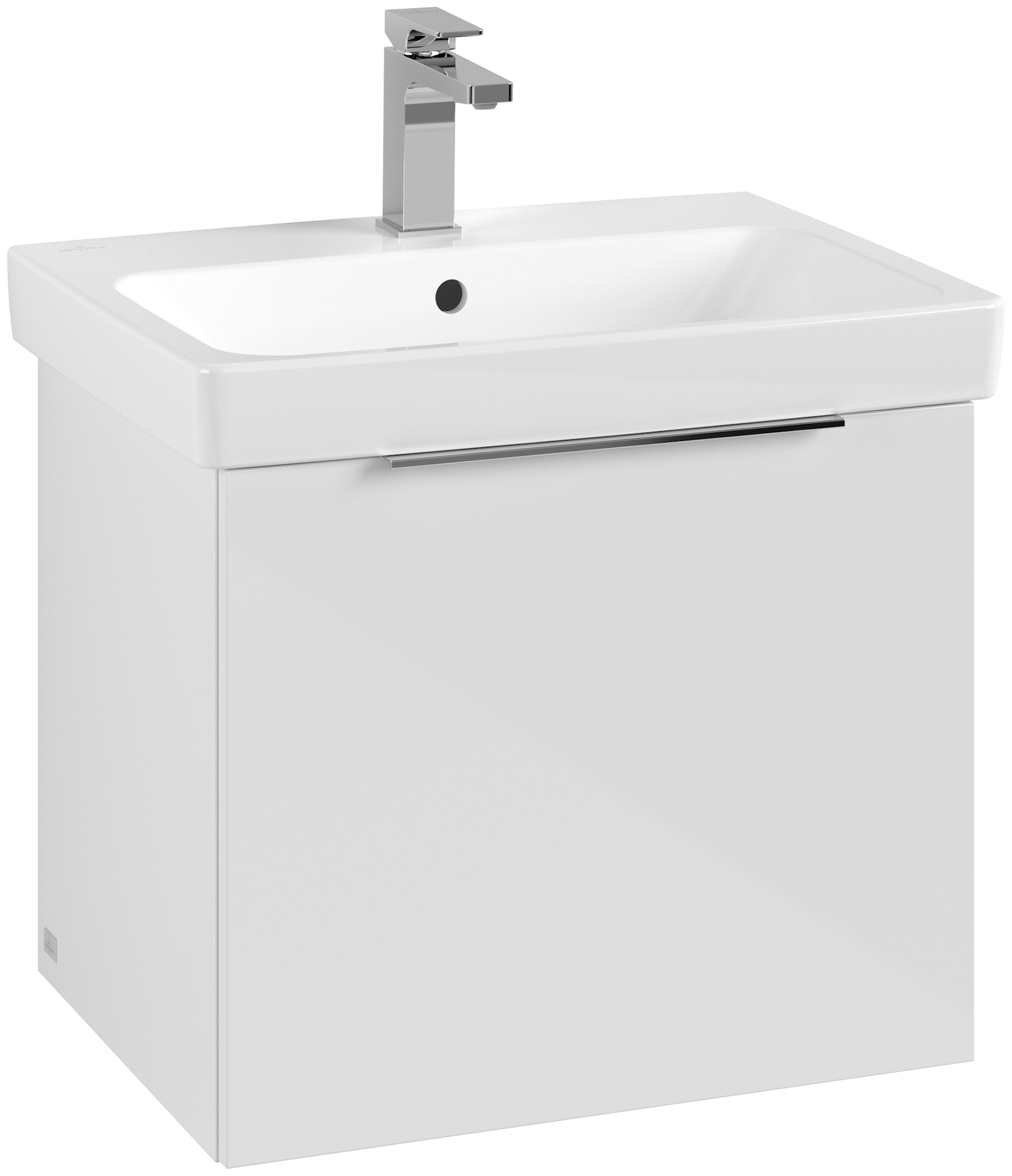 Villeroy & Boch Architectura Wastafelonderkast, 1 uittreklade, 550x470x420mm, Corpus: White, Front: White