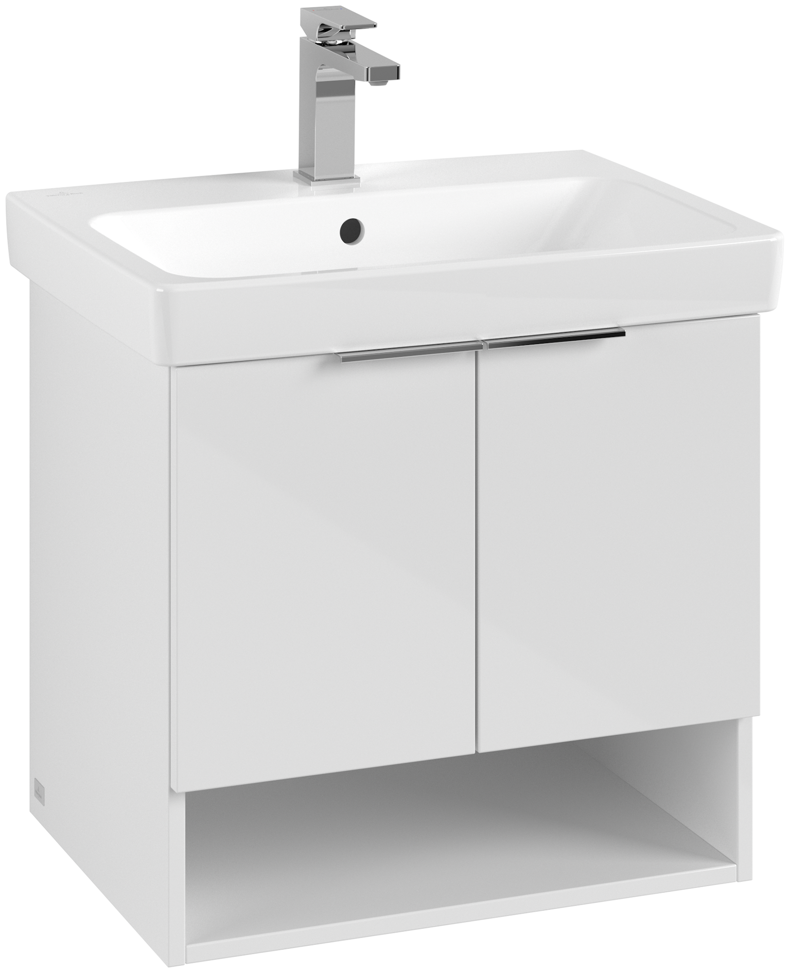 Villeroy & Boch Architectura Wastafelonderkast, 2 deuren, 550x520x420mm, Corpus: White, Front: White