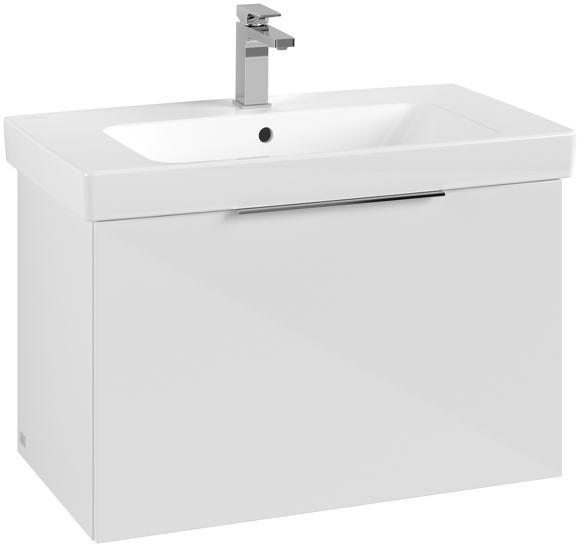 Villeroy & Boch Architectura Meuble sous plan, 1 tiroir sur rails, 750x470x420mm, Caisson: White, Façade: White