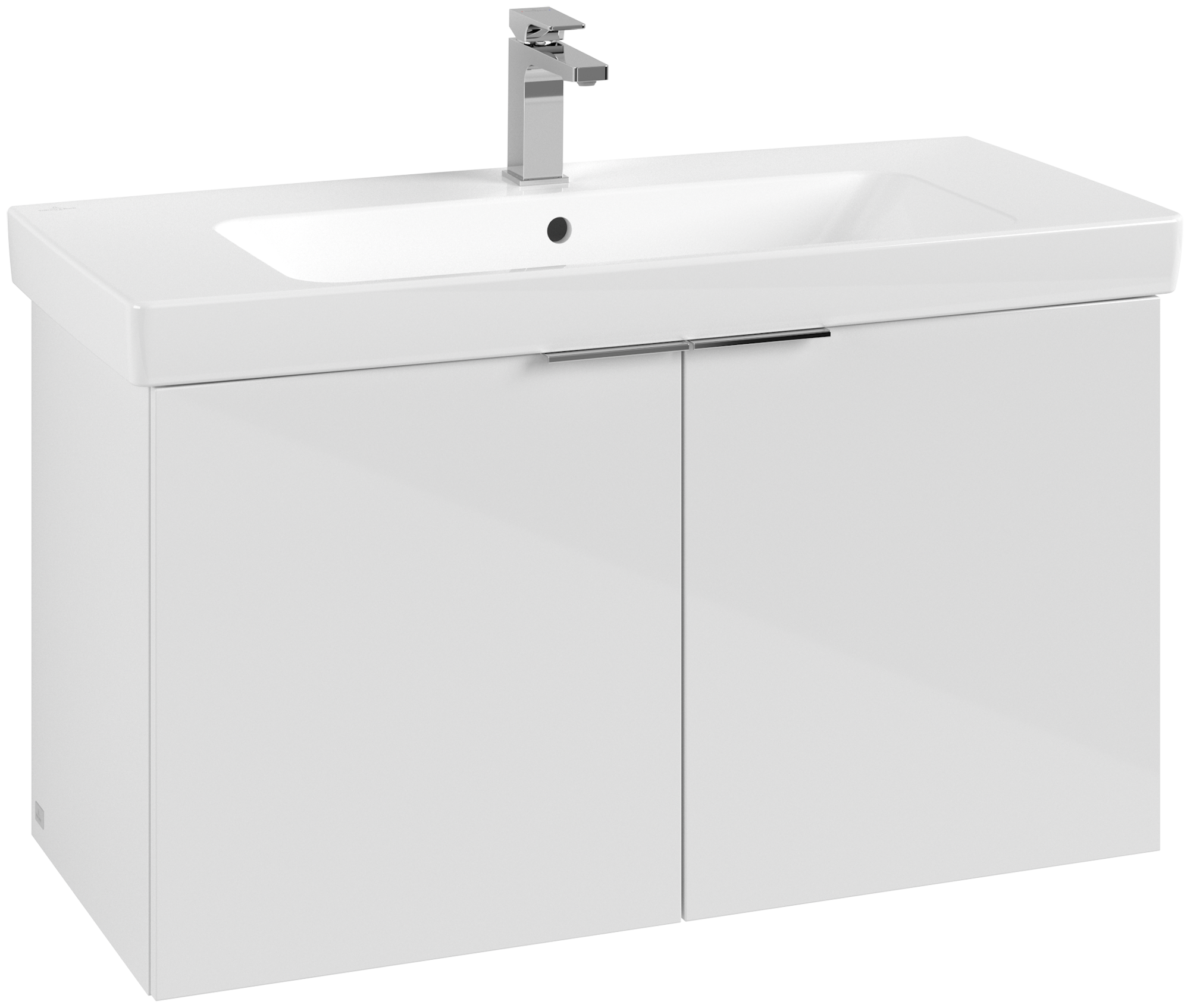 Villeroy & Boch Architectura Wastafelonderkast, 2 deuren, 950x520x420mm, Corpus: White, Front: White