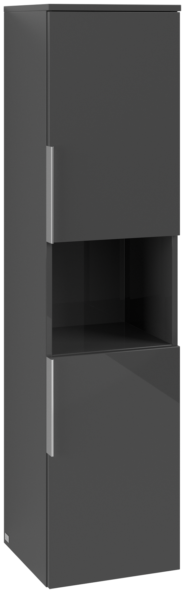 Villeroy & Boch Architectura Armario alto, 2 puertas, 350x1400x346mm, Cuerpo: Grey, Frontal: Grey