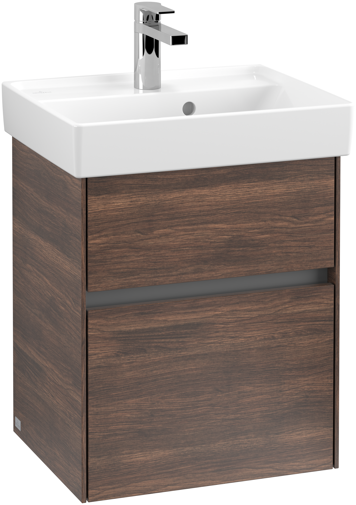 Villeroy & Boch Collaro Meuble sous plan, avec éclairage, 2 tiroirs sur rails, 460x546x374mm, Caisson: Arizona Oak, Façade: Arizona Oak