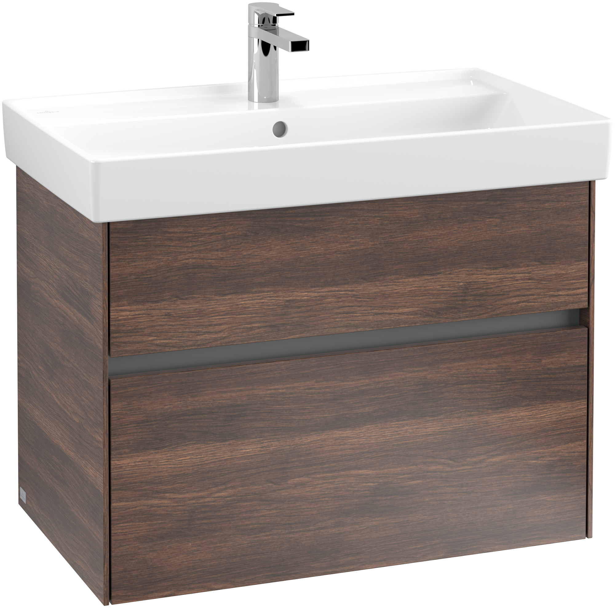 Villeroy & Boch Collaro Szafka podumywalkowa, z oświetleniem, 2 elementy wysuwane, 754x546x444mm, Korpus: Arizona Oak, Front: Arizona Oak