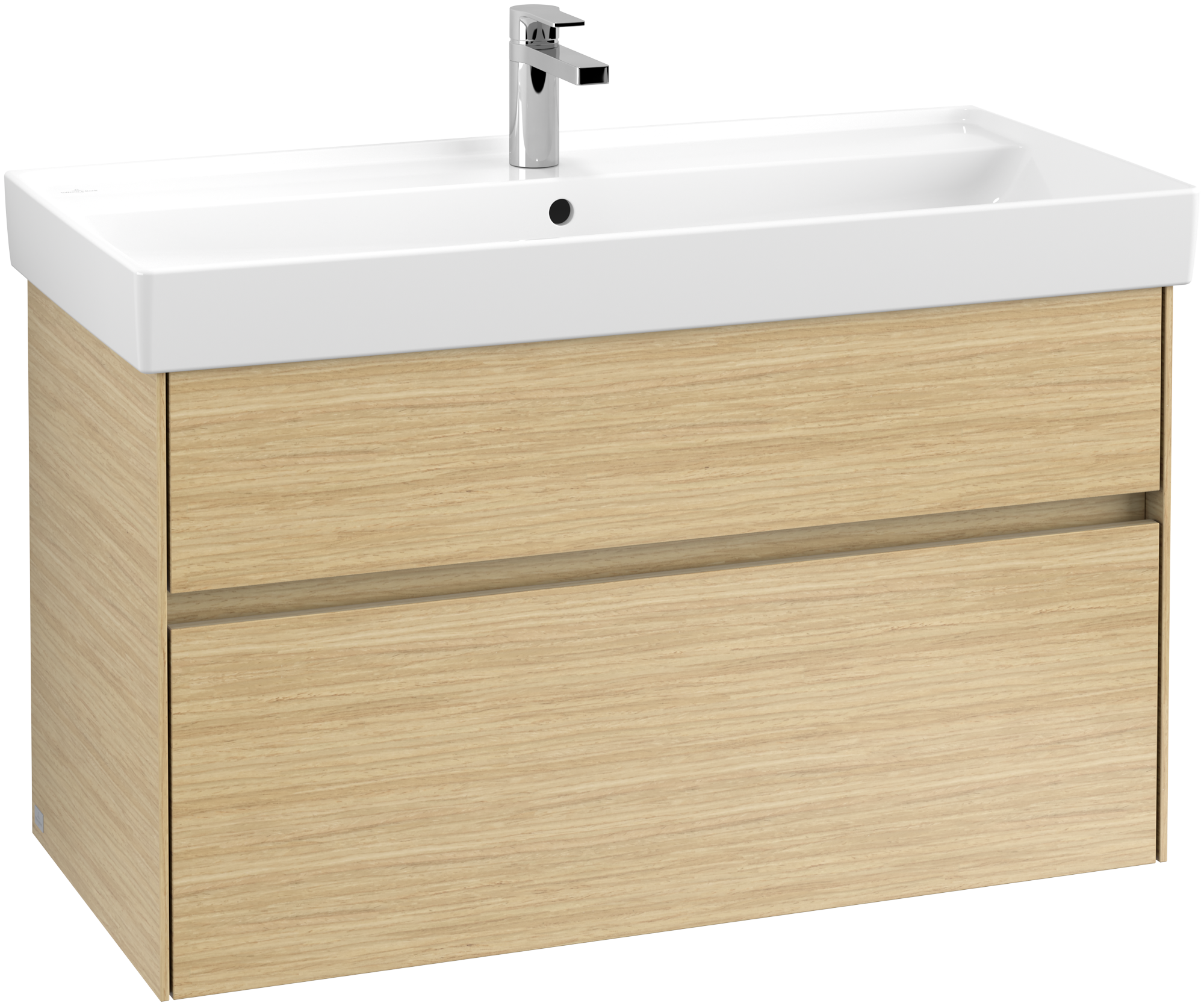 Villeroy & Boch Collaro Mobile sottolavabo, 2 vani estraibili, 954x546x444mm, Corpo: Nordic Oak, Fronte: Nordic Oak