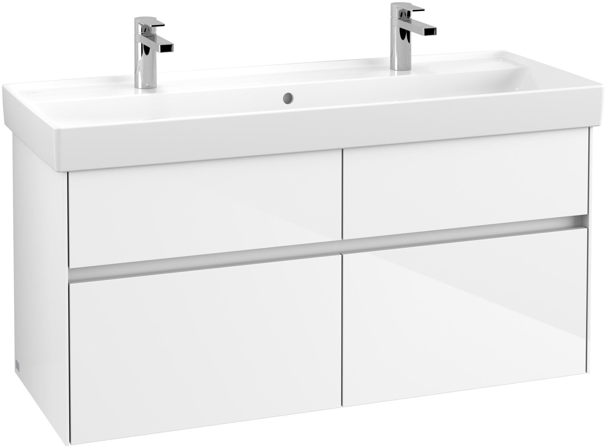 Villeroy & Boch Collaro Szafka podumywalkowa, 4 elementy wysuwane, 1154x546x444mm, Korpus: Glossy White, Front: Glossy White