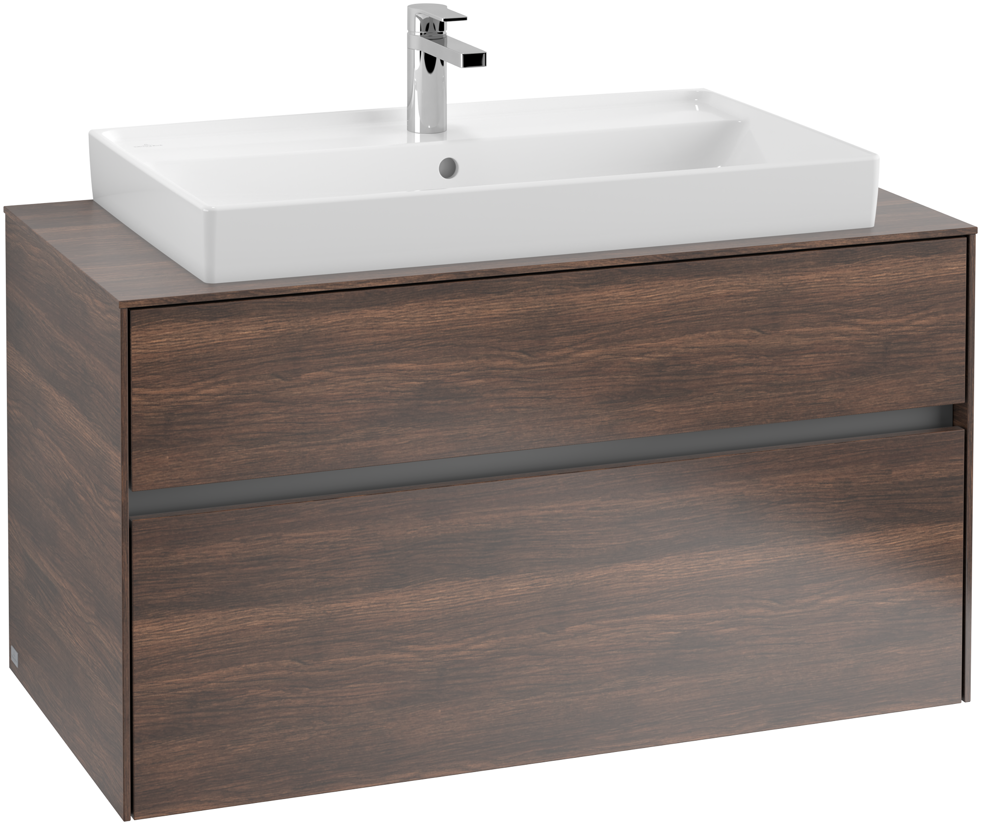 Villeroy & Boch Collaro Vanity unit, with lighting, 2 pull-out compartments, 1000x548x500mm, Body: Arizona Oak, Front: Arizona Oak
