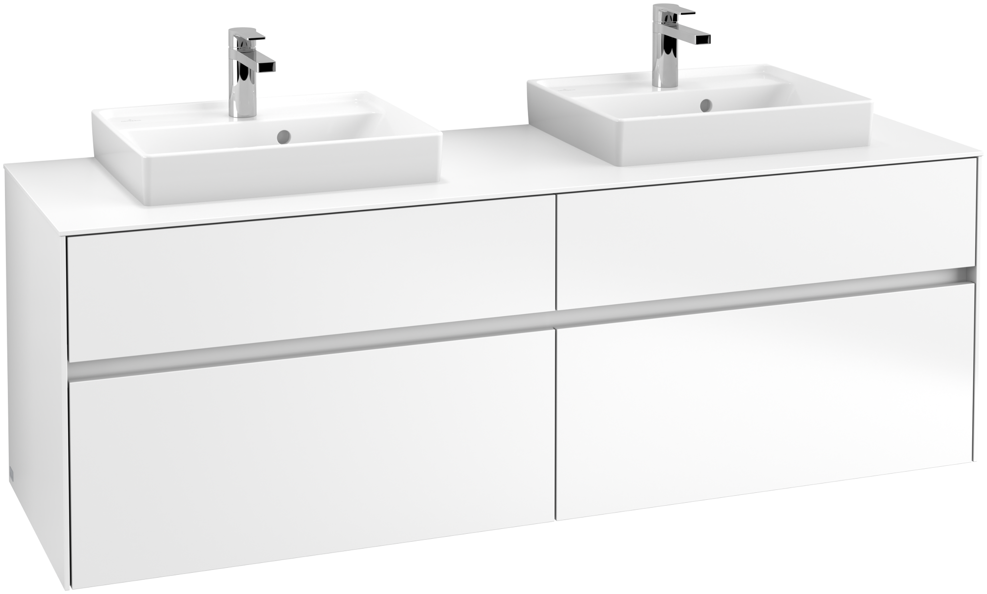 Villeroy & Boch Collaro Vanity unit, 4 pull-out compartments, 1600x548x500mm, Body: White Matt, Front: White Matt