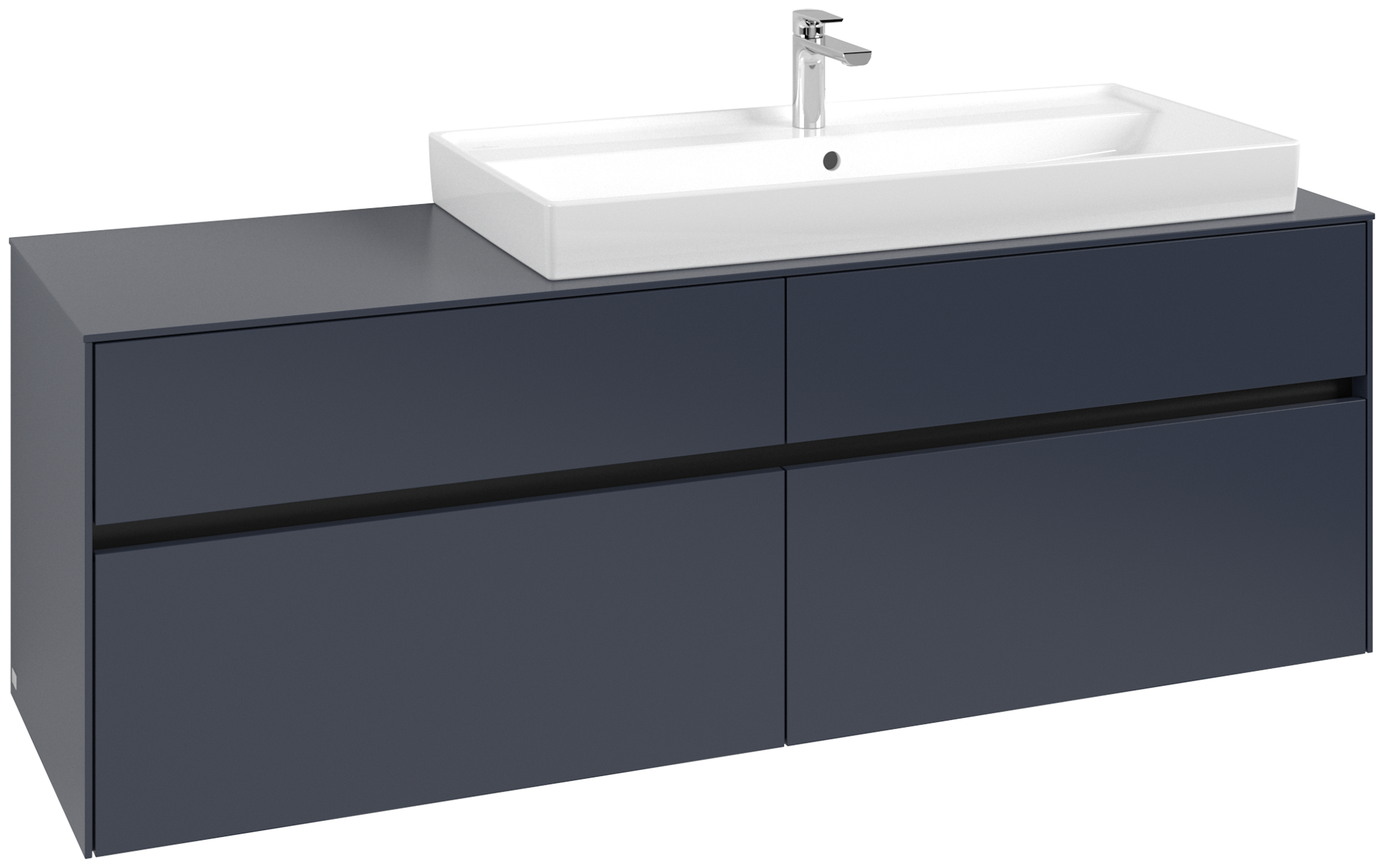 Villeroy & Boch Collaro Mobile sottolavabo, con illuminazione, 4 vani estraibili, 1600x548x500mm, Corpo: Marine Blue, Fronte: Marine Blue