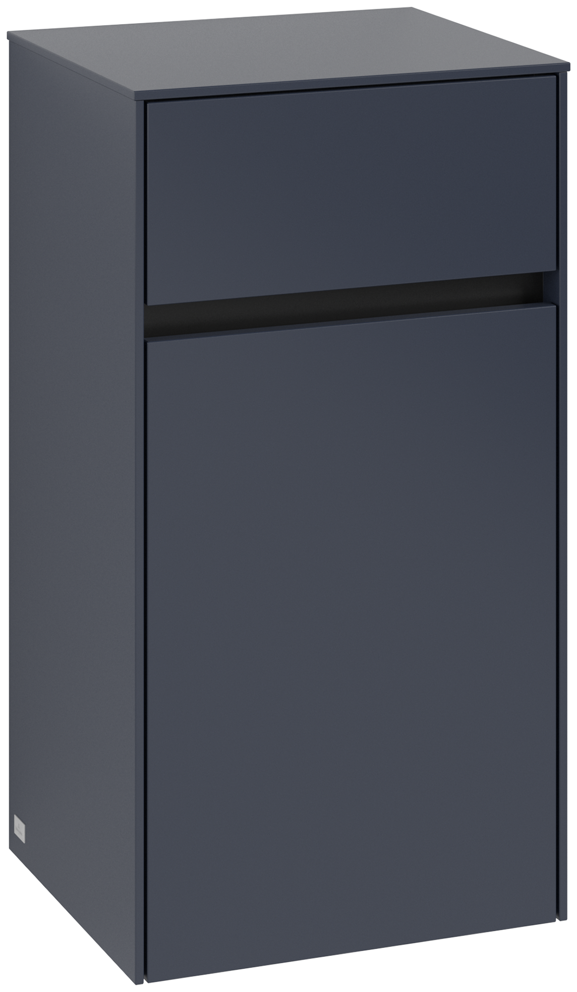 Villeroy & Boch Collaro Side cabinet, 1 door, 1 drawer, 404x748x349mm, Body: Marine Blue, Front: Marine Blue