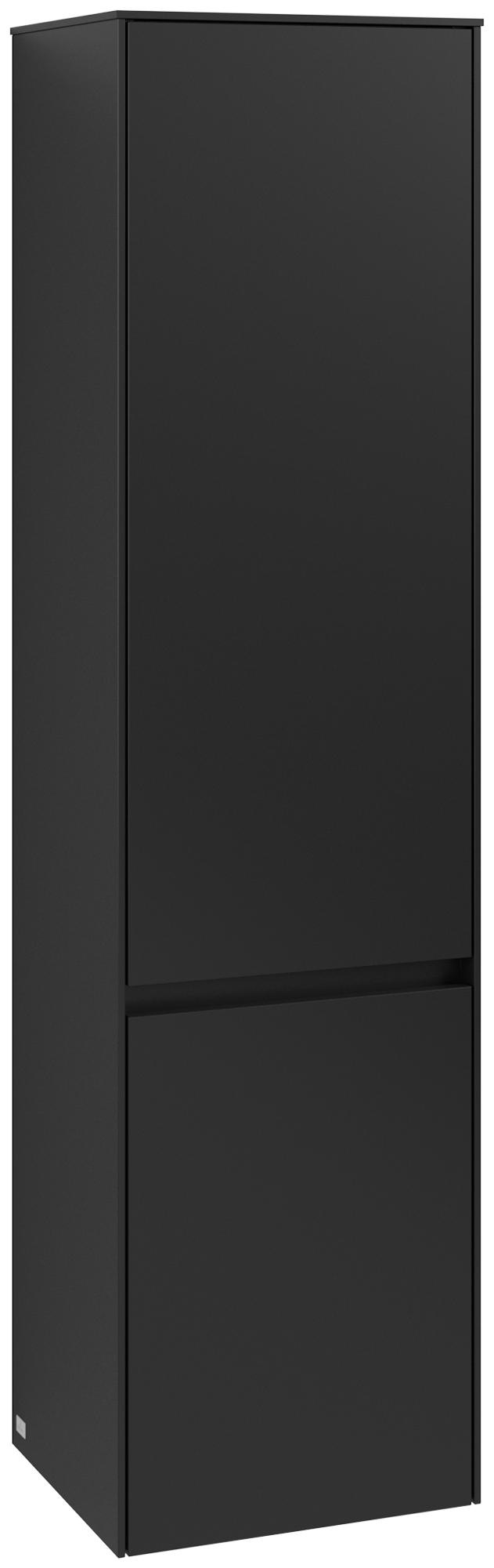 Villeroy & Boch Collaro Tall cabinet, 2 doors, 404x1538x349mm, Body: Volcano Black, Front: Volcano Black