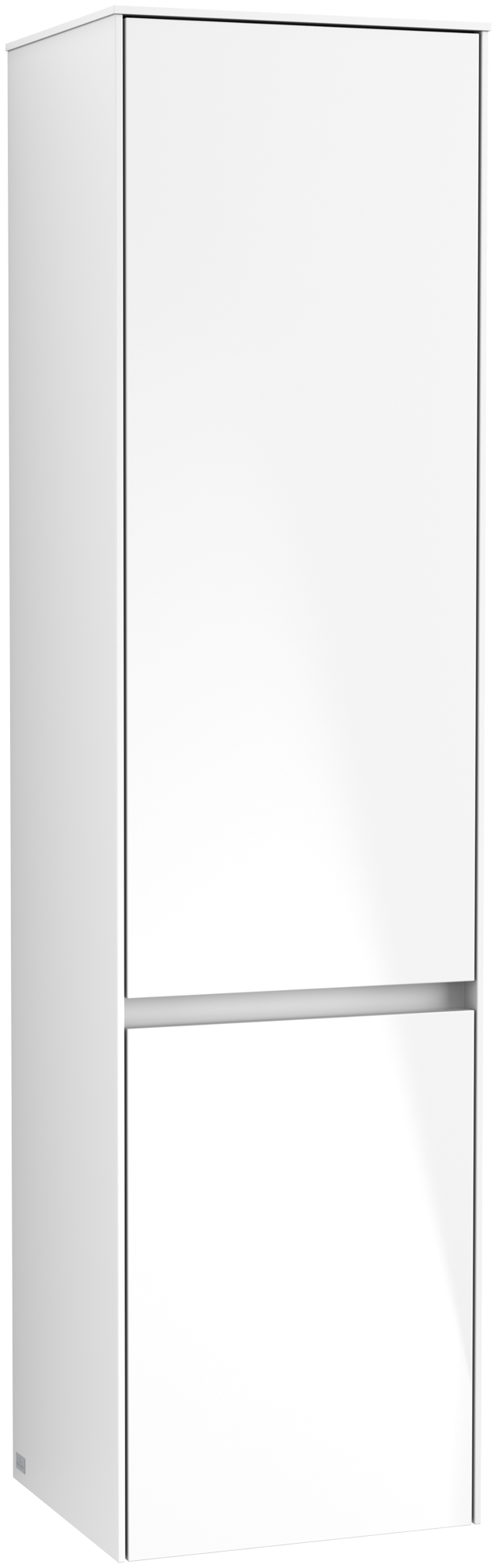 Villeroy & Boch Collaro Tall cabinet, 2 doors, 404x1538x349mm, Body: White Matt, Front: White Matt