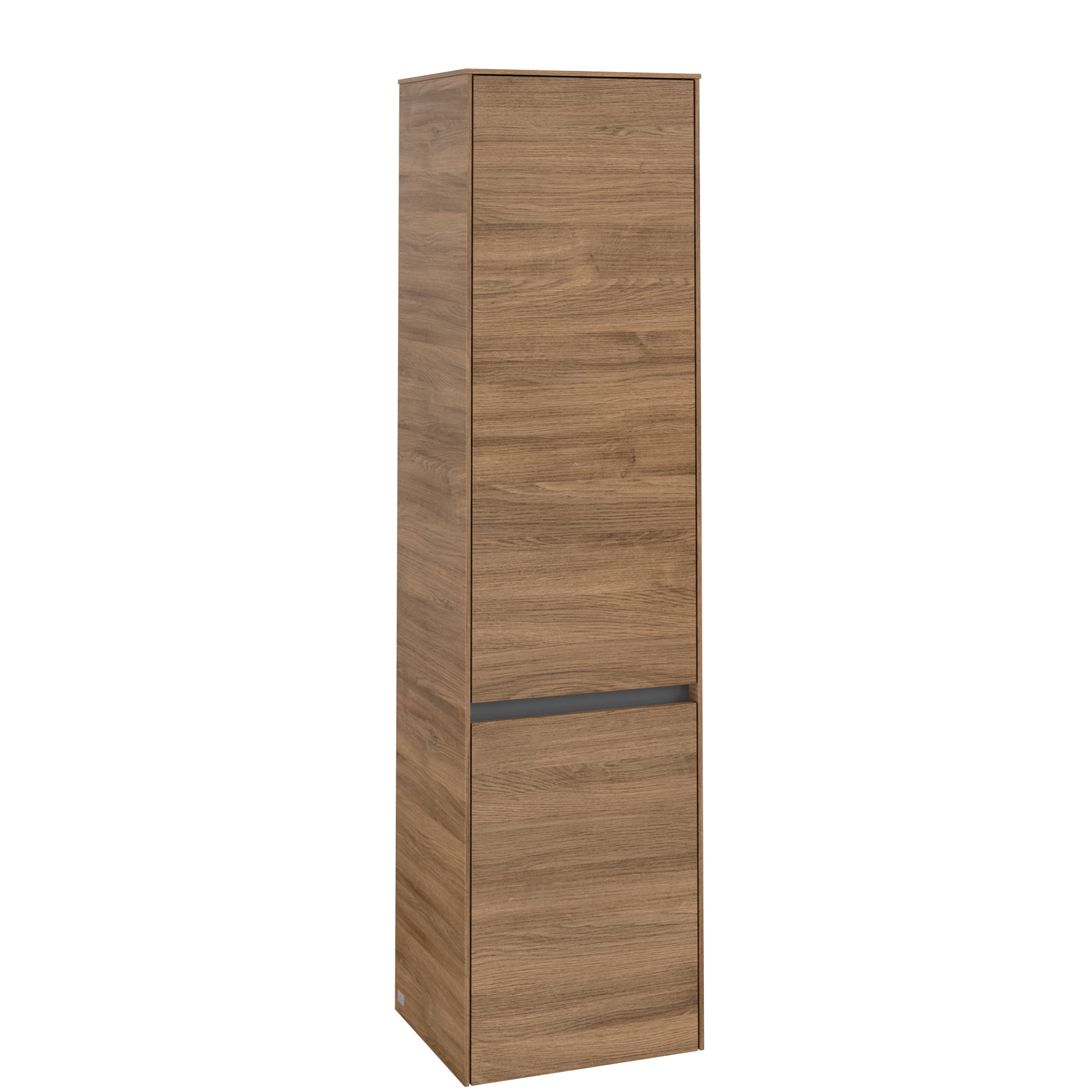 Villeroy & Boch Collaro Tall cabinet, 2 doors, 404x1538x349mm, Body: Oak Kansas, Front: Oak Kansas