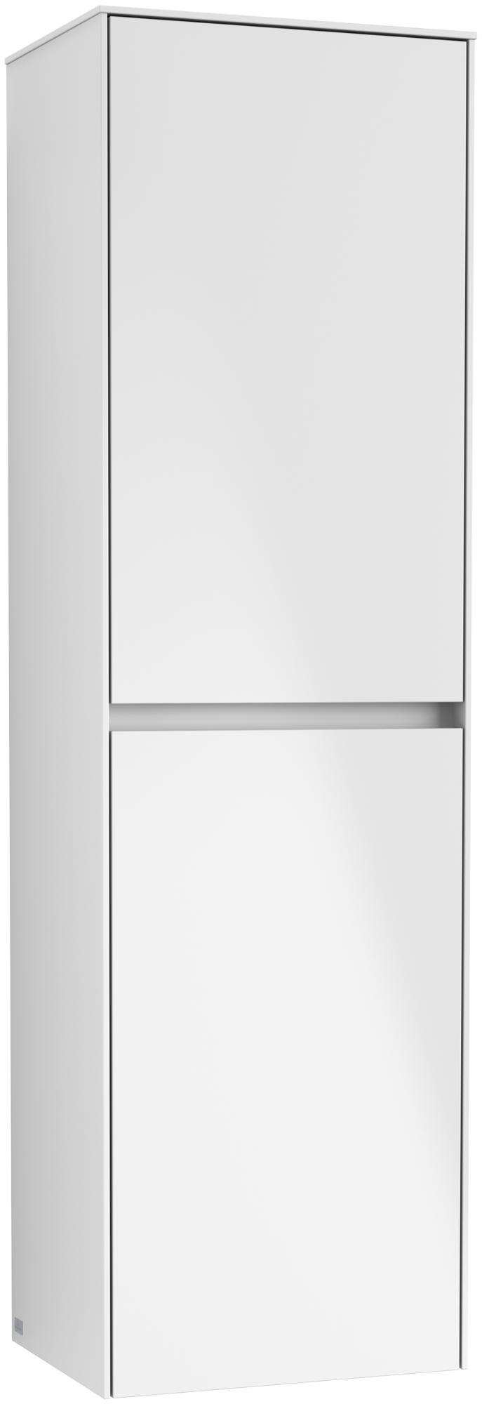 Villeroy & Boch Collaro Tall cabinet, 2 doors, 454x1538x347mm, Body: White Matt, Front: White Matt