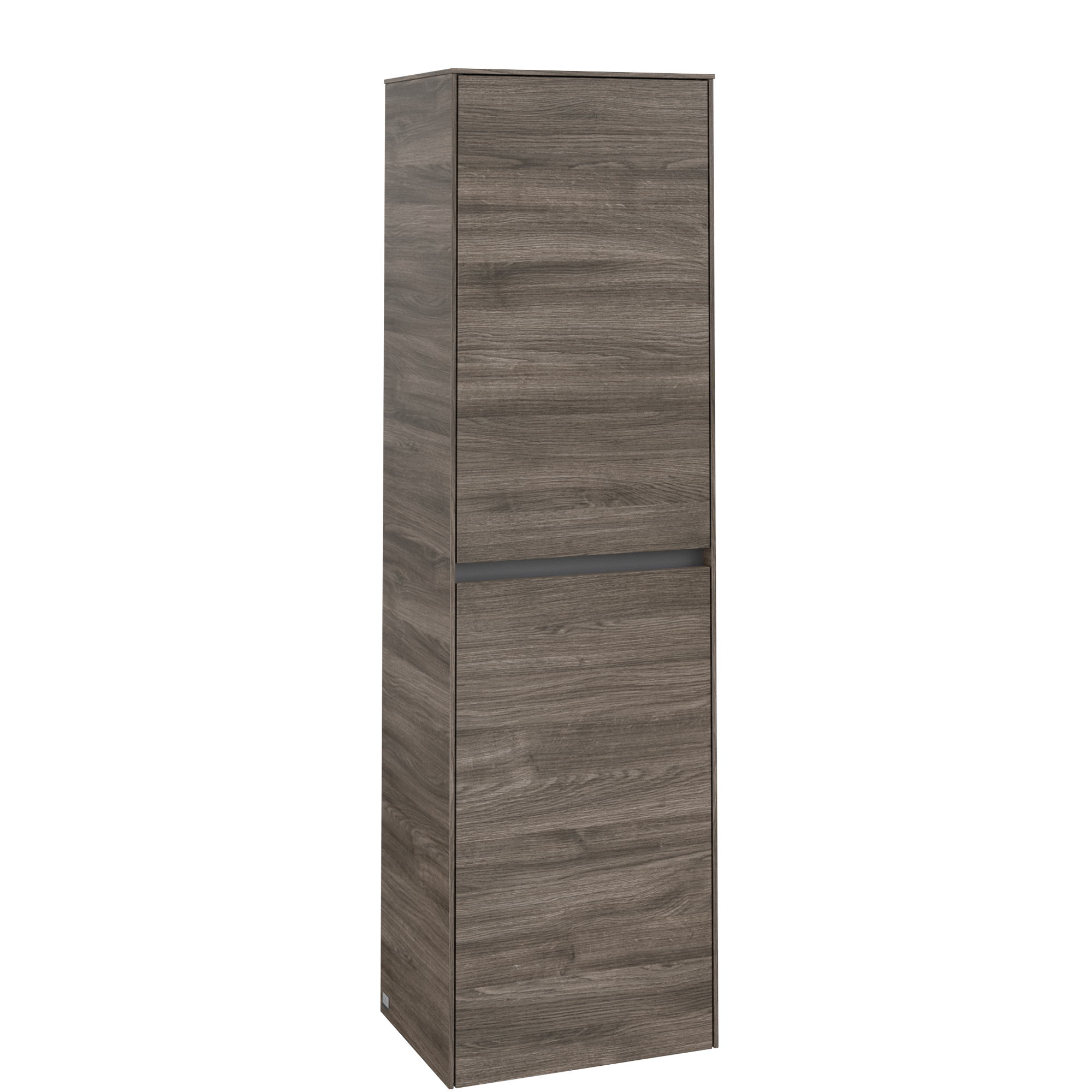 Villeroy & Boch Collaro Tall cabinet, 2 doors, 454x1538x347mm, Body: Stone Oak, Front: Stone Oak