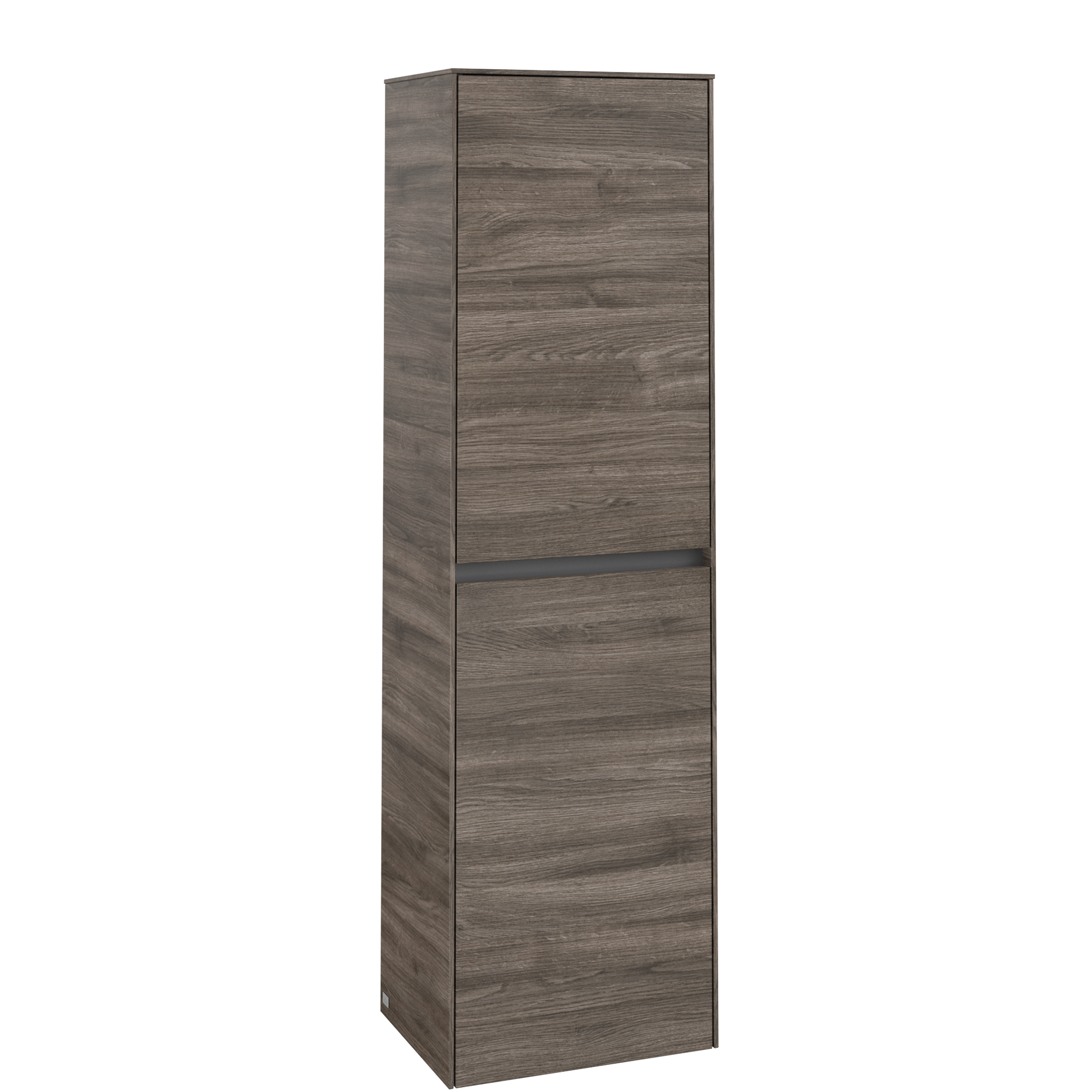 Villeroy & Boch Collaro Tall cabinet, 2 doors, 454x1538x347mm, Body: Stone Oak, Front: Stone Oak