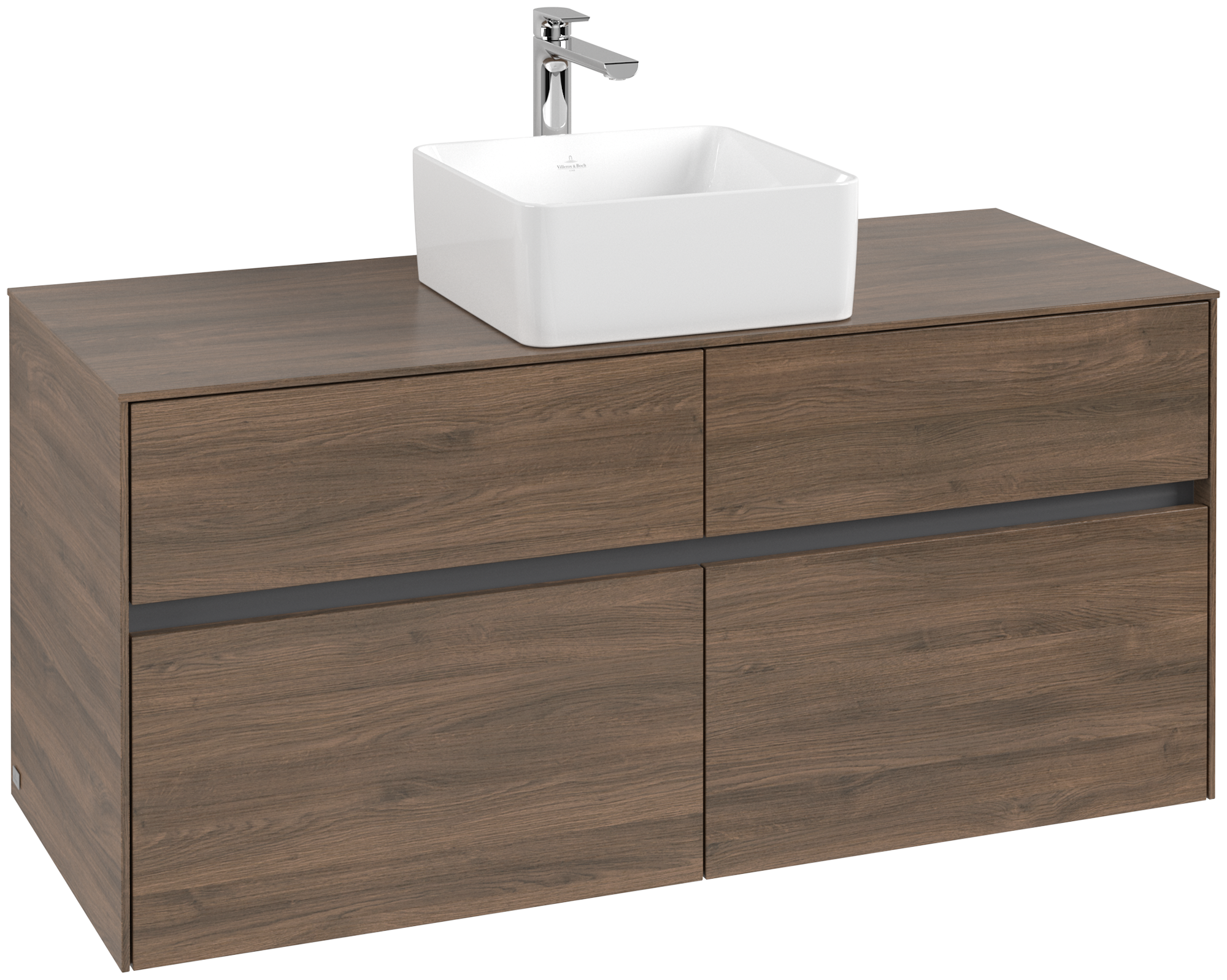 Villeroy & Boch Collaro Servantskap, 4 uttrekkbare rom, 1200x548x500mm, Kropp: Arizona Oak, Front: Arizona Oak