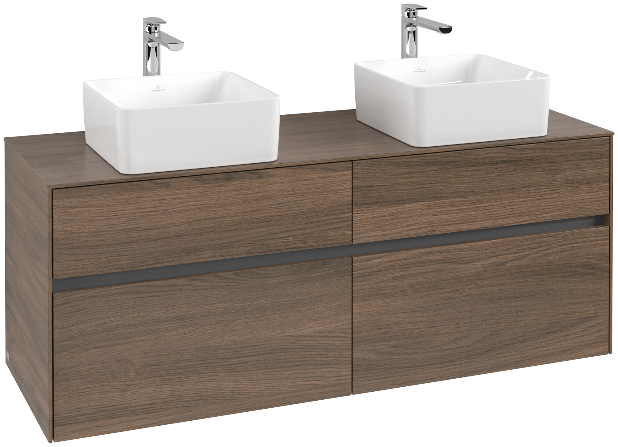 Villeroy & Boch Collaro Vanity unit, 4 pull-out compartments, 1400x548x500mm, Body: Arizona Oak, Front: Arizona Oak