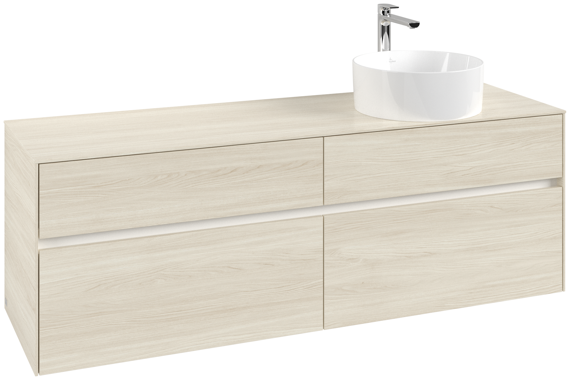 Villeroy & Boch Collaro Mobile sottolavabo, 4 vani estraibili, 1600x548x500mm, Corpo: White Oak, Fronte: White Oak