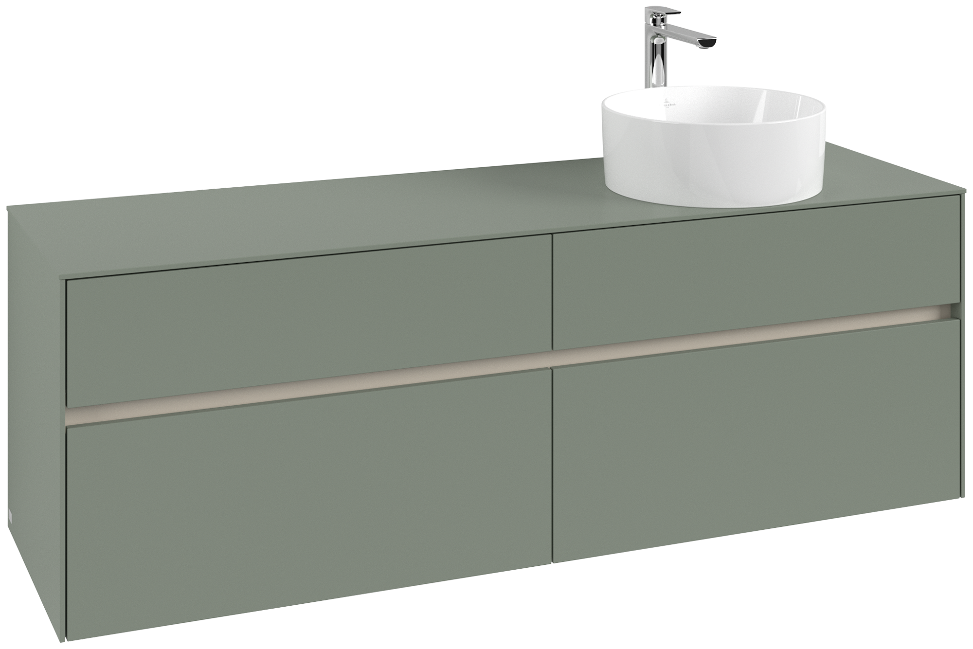 Villeroy & Boch Collaro Mobile sottolavabo, 4 vani estraibili, 1600x548x500mm, Corpo: Soft Green, Fronte: Soft Green
