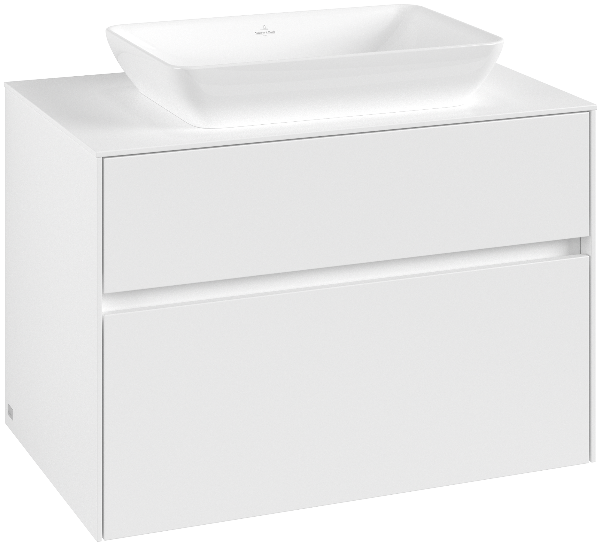 Villeroy & Boch Collaro Vanity unit, 2 pull-out compartments, 800x548x500mm, Body: White Matt, Front: White Matt