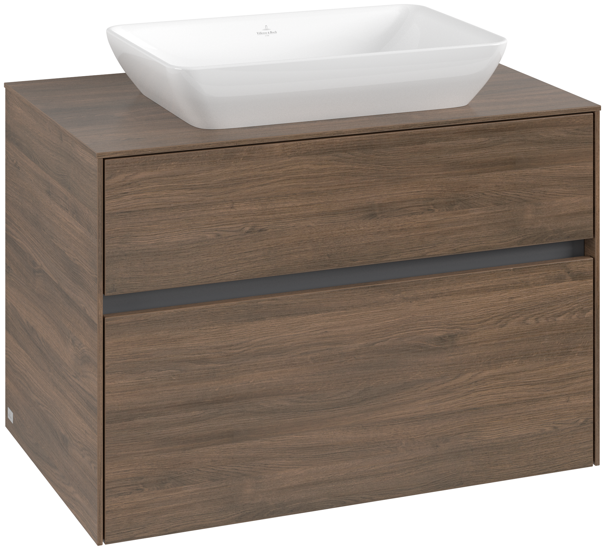 Villeroy & Boch Collaro Vanity unit, 2 pull-out compartments, 800x548x500mm, Body: Arizona Oak, Front: Arizona Oak