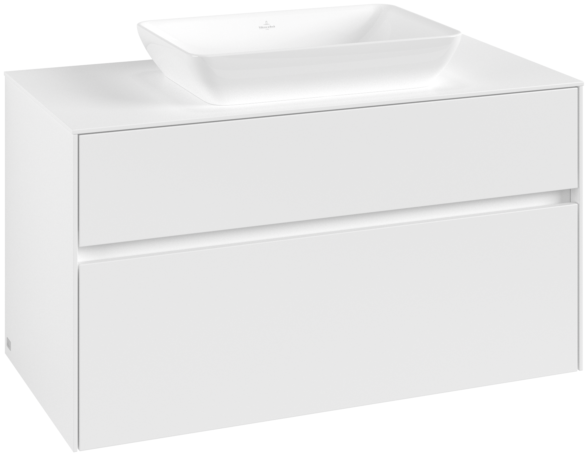 Villeroy & Boch Collaro Vanity unit, 2 pull-out compartments, 1000x548x500mm, Body: White Matt, Front: White Matt