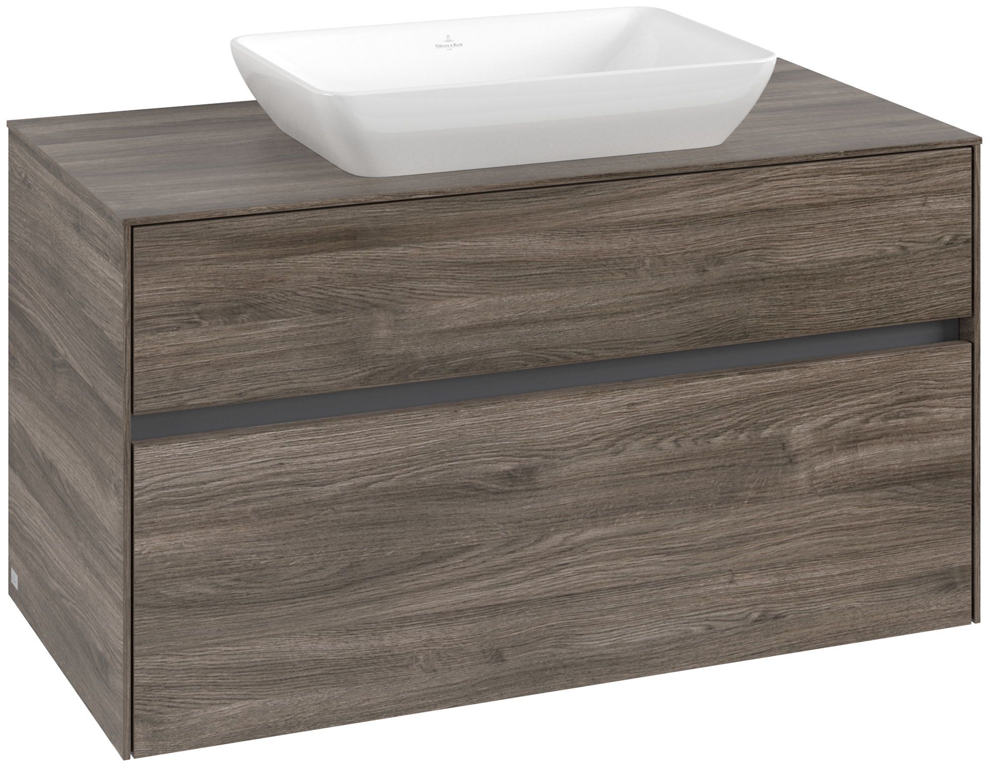 Villeroy & Boch Collaro Vanity unit, 2 pull-out compartments, 1000x548x500mm, Body: Stone Oak, Front: Stone Oak