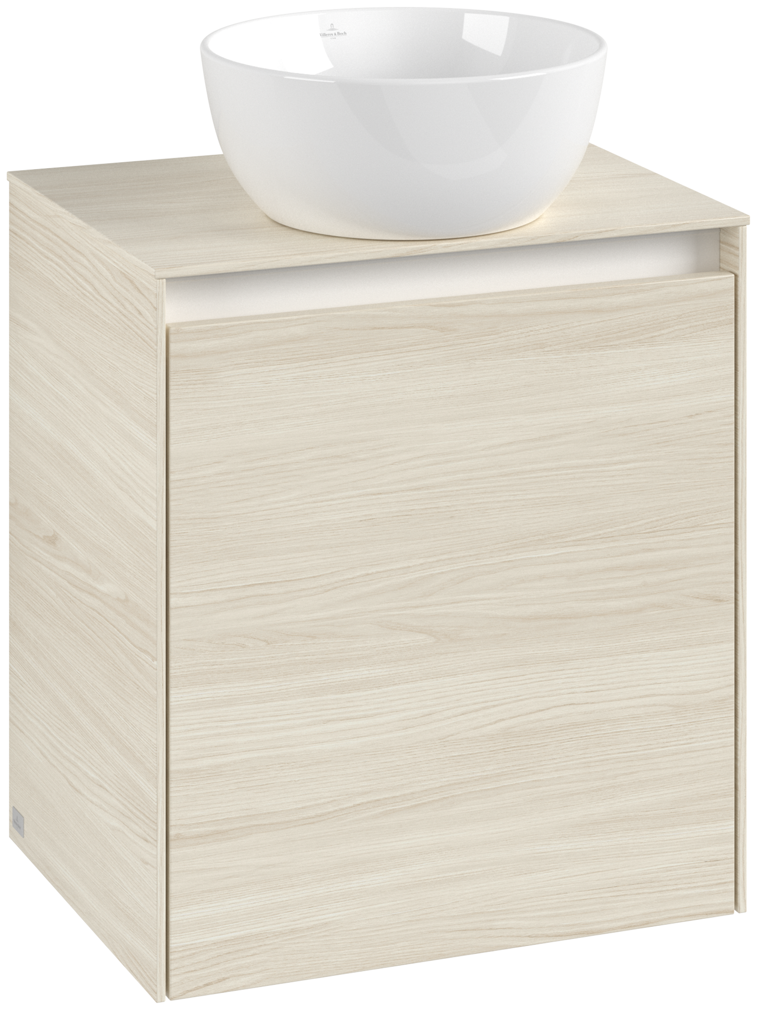 Villeroy & Boch Collaro Waschbeckenunterschrank, 1 Tür, 500x548x380mm, Korpus: White Oak, Front: White Oak