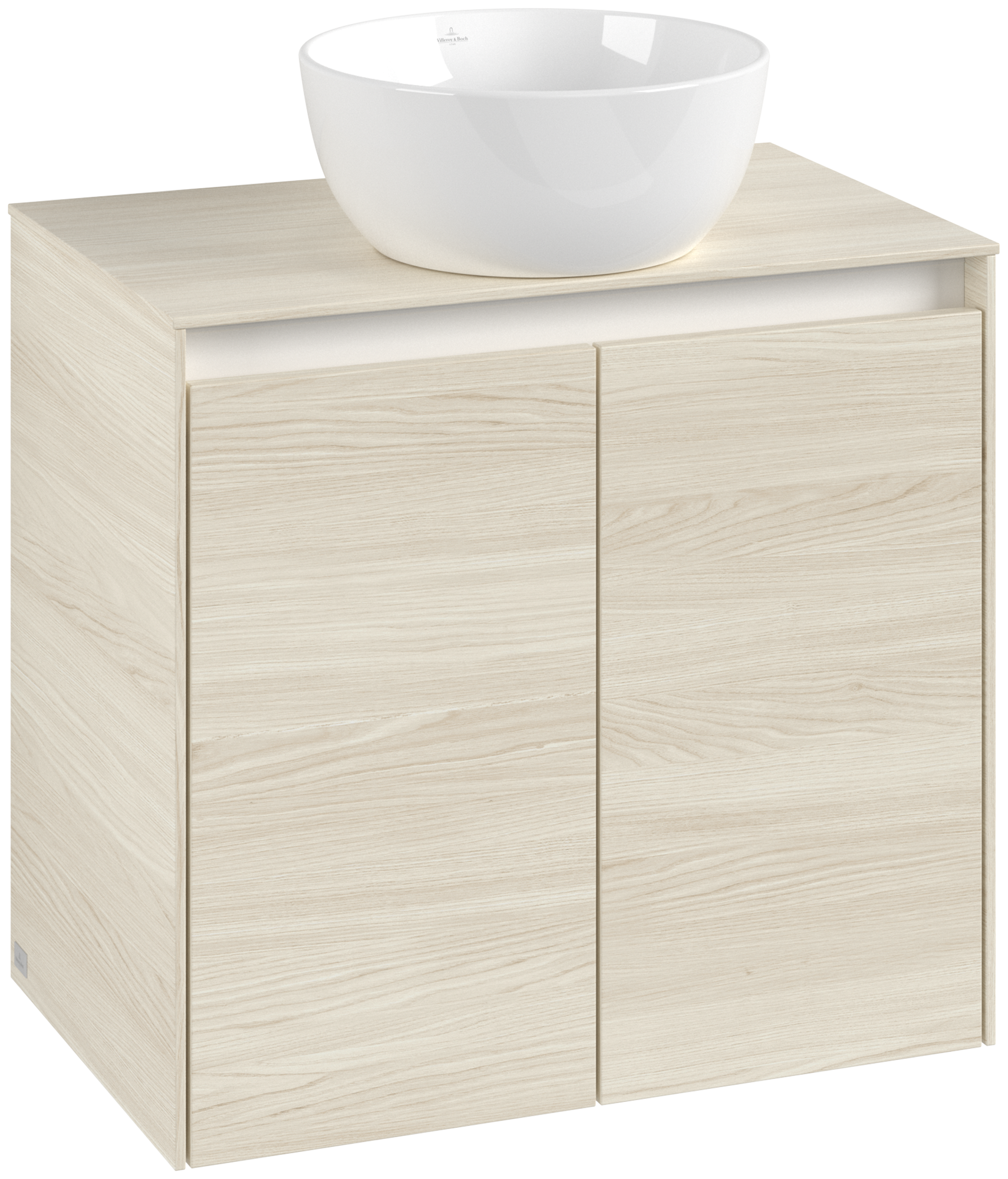 Villeroy & Boch Collaro Waschbeckenunterschrank, 2 Türen, 600x548x380mm, Korpus: White Oak, Front: White Oak
