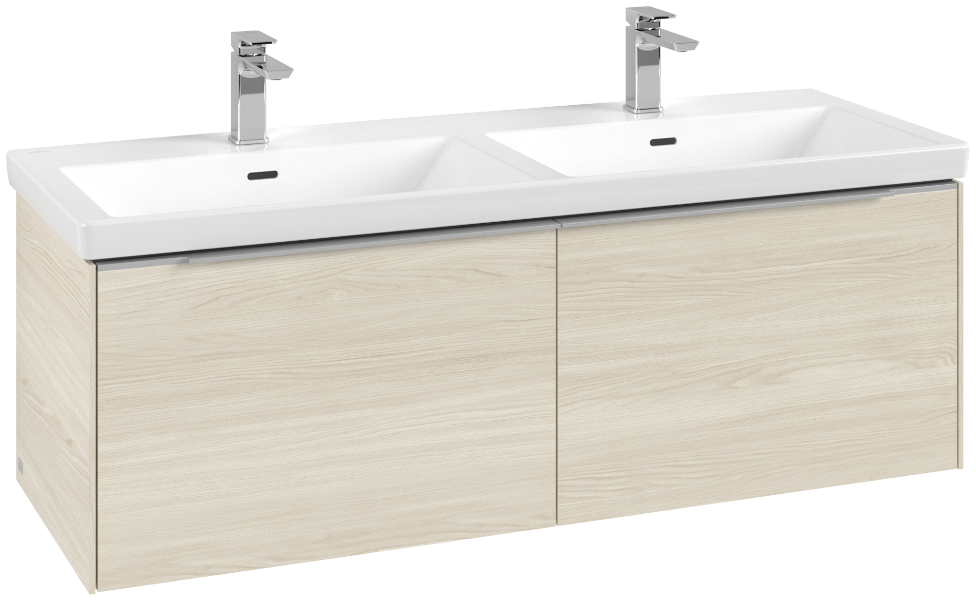 Villeroy & Boch Subway 3.0 Vanity unit, 2 pull-out compartments, 1272x429x462mm, Body: White Oak, Front: White Oak