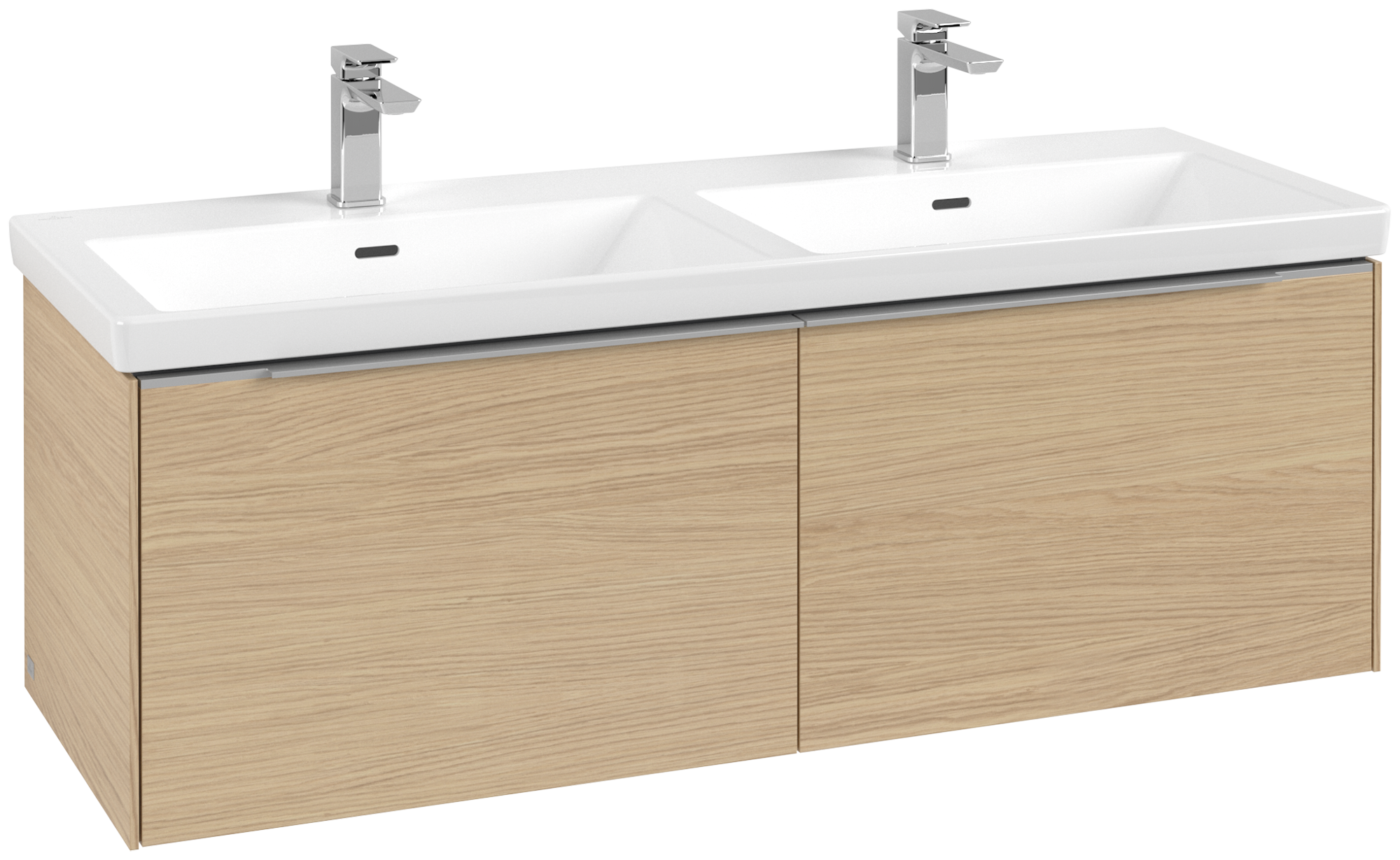 Villeroy & Boch Subway 3.0 Vanity unit, 2 pull-out compartments, 1272x429x462mm, Body: Nordic Oak, Front: Nordic Oak