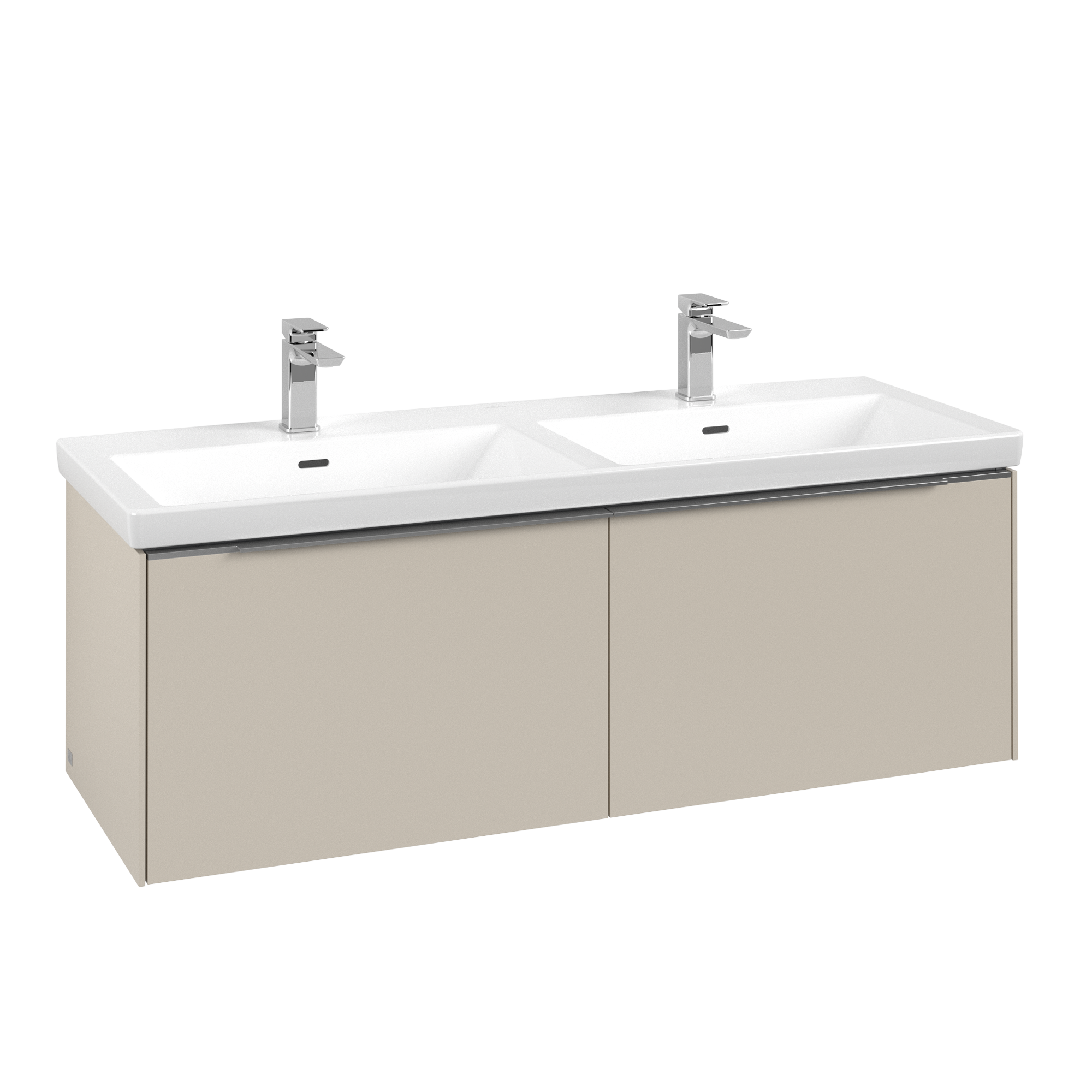Villeroy & Boch Subway 3.0 Meuble sous plan, 2 tiroirs sur rails, 1272x429x462mm, Caisson: Cashmere Grey, Façade: Cashmere Grey