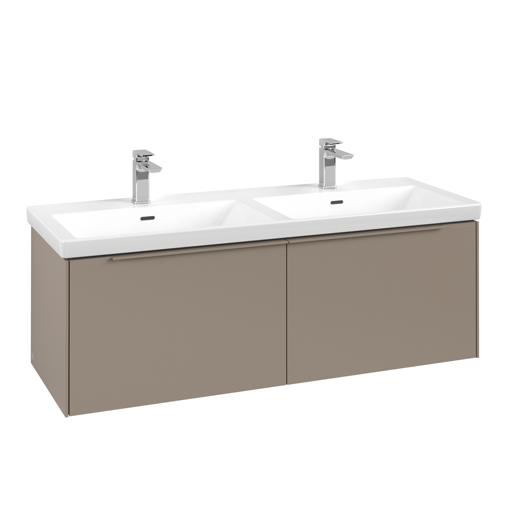 Villeroy & Boch Subway 3.0 Vanity unit, 2 pull-out compartments, 1272x429x462mm, Body: Taupe, Front: Taupe