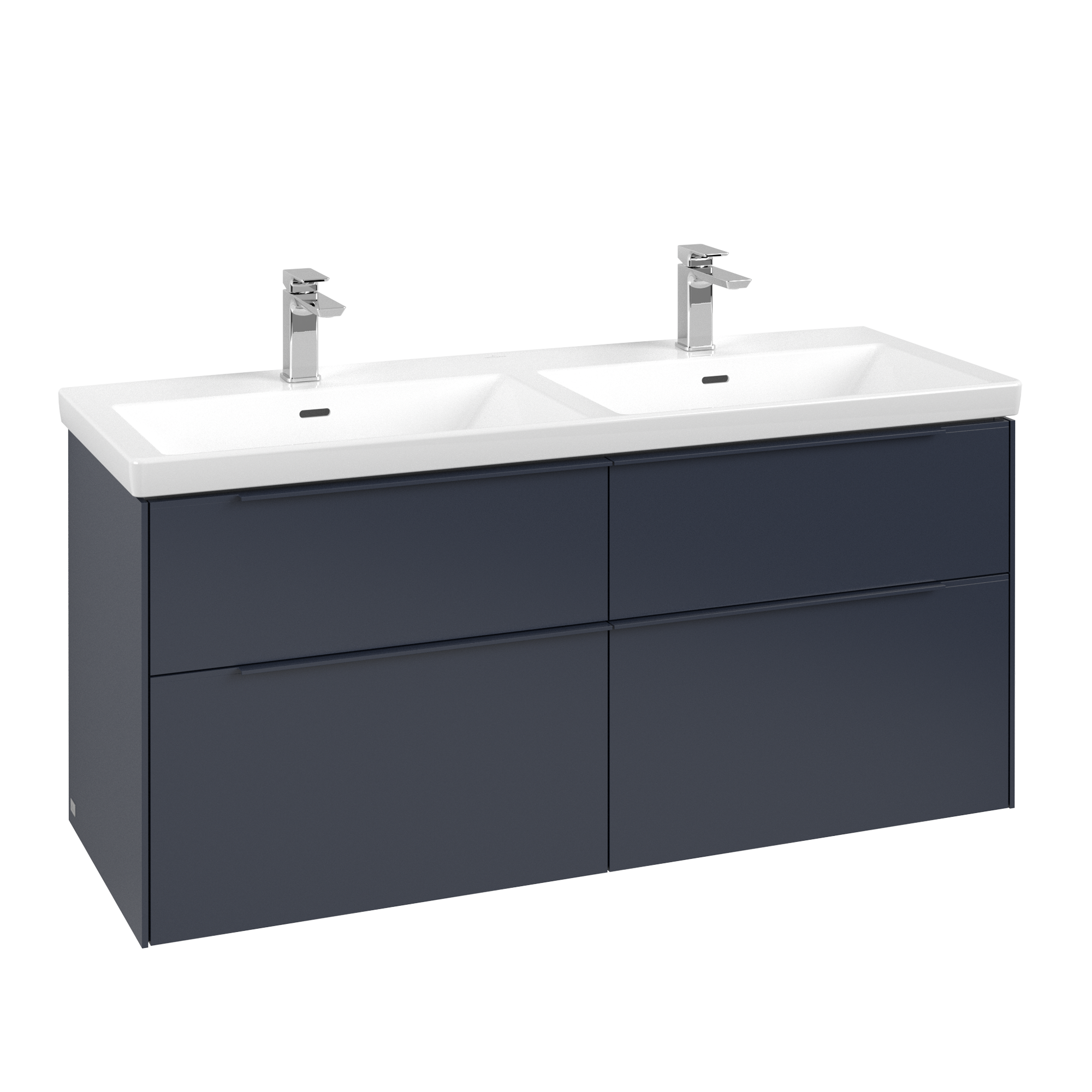 Villeroy & Boch Subway 3.0 Meuble sous plan, 4 tiroirs sur rails, 1272x576x462mm, Caisson: Marine Blue, Façade: Marine Blue