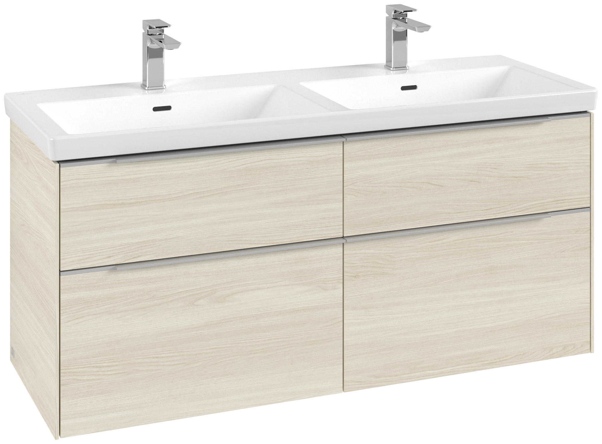 Villeroy & Boch Subway 3.0 Szafka podumywalkowa, z oświetleniem, 4 elementy wysuwane, 1272x576x462mm, Korpus: White Oak, Front: White Oak