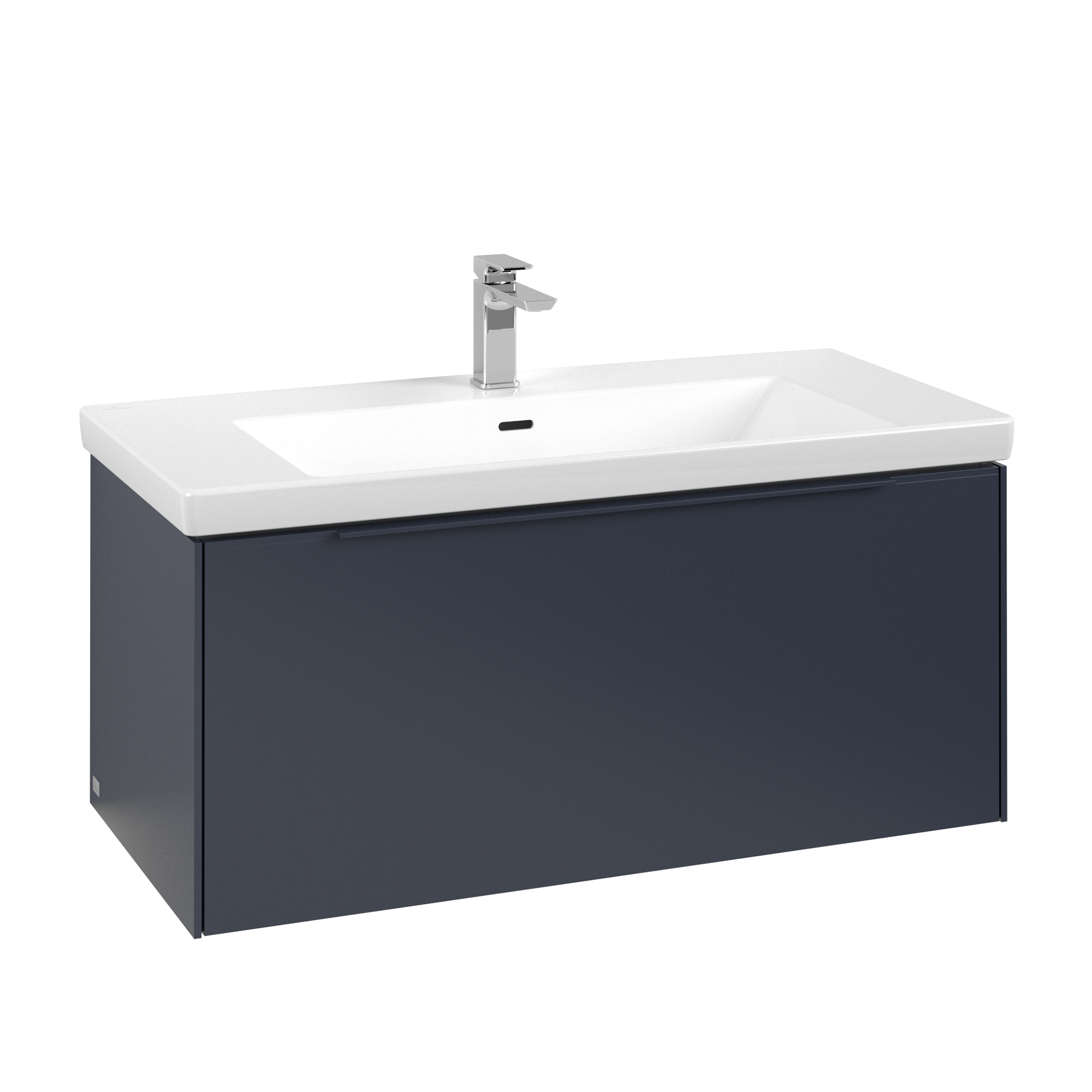 Villeroy & Boch Subway 3.0 Meuble sous plan, avec éclairage, 1 tiroir sur rails, 973x429x462mm, Caisson: Marine Blue, Façade: Marine Blue
