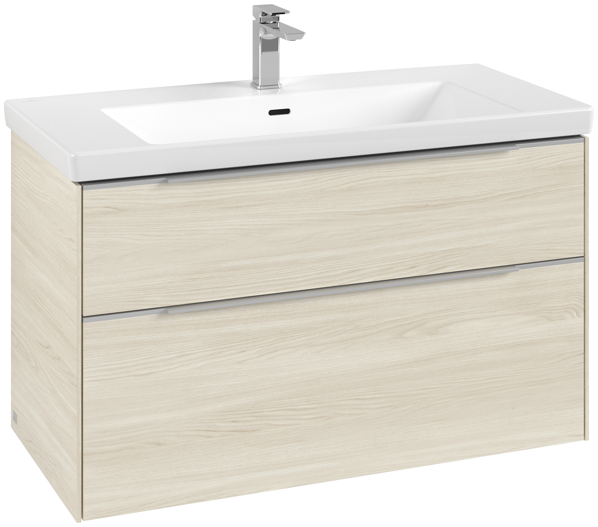 Villeroy & Boch Subway 3.0 Vanity unit, 2 pull-out compartments, 973x576x462mm, Body: White Oak, Front: White Oak